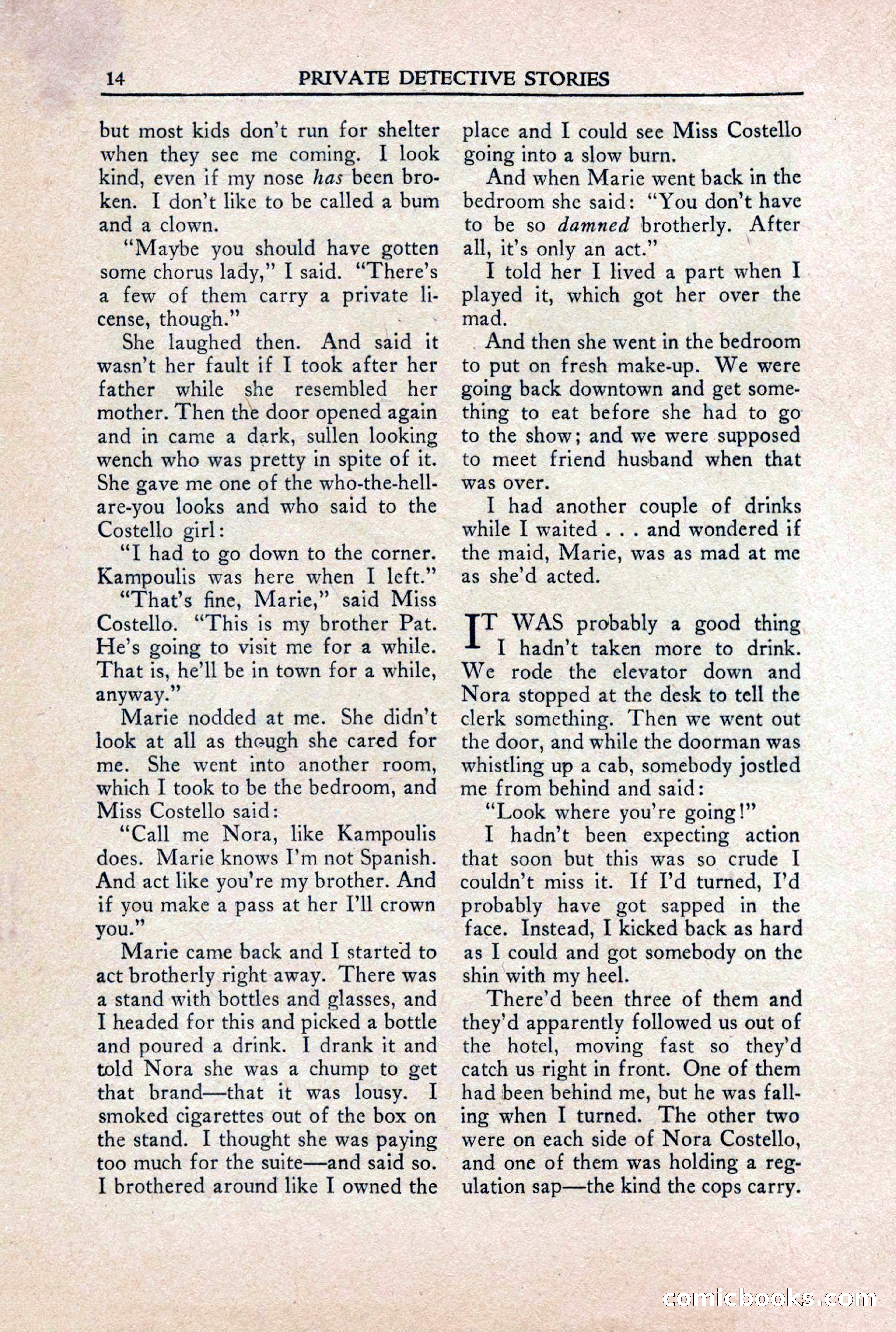 Private Detective Stories, October 1940 — page 16 of 132