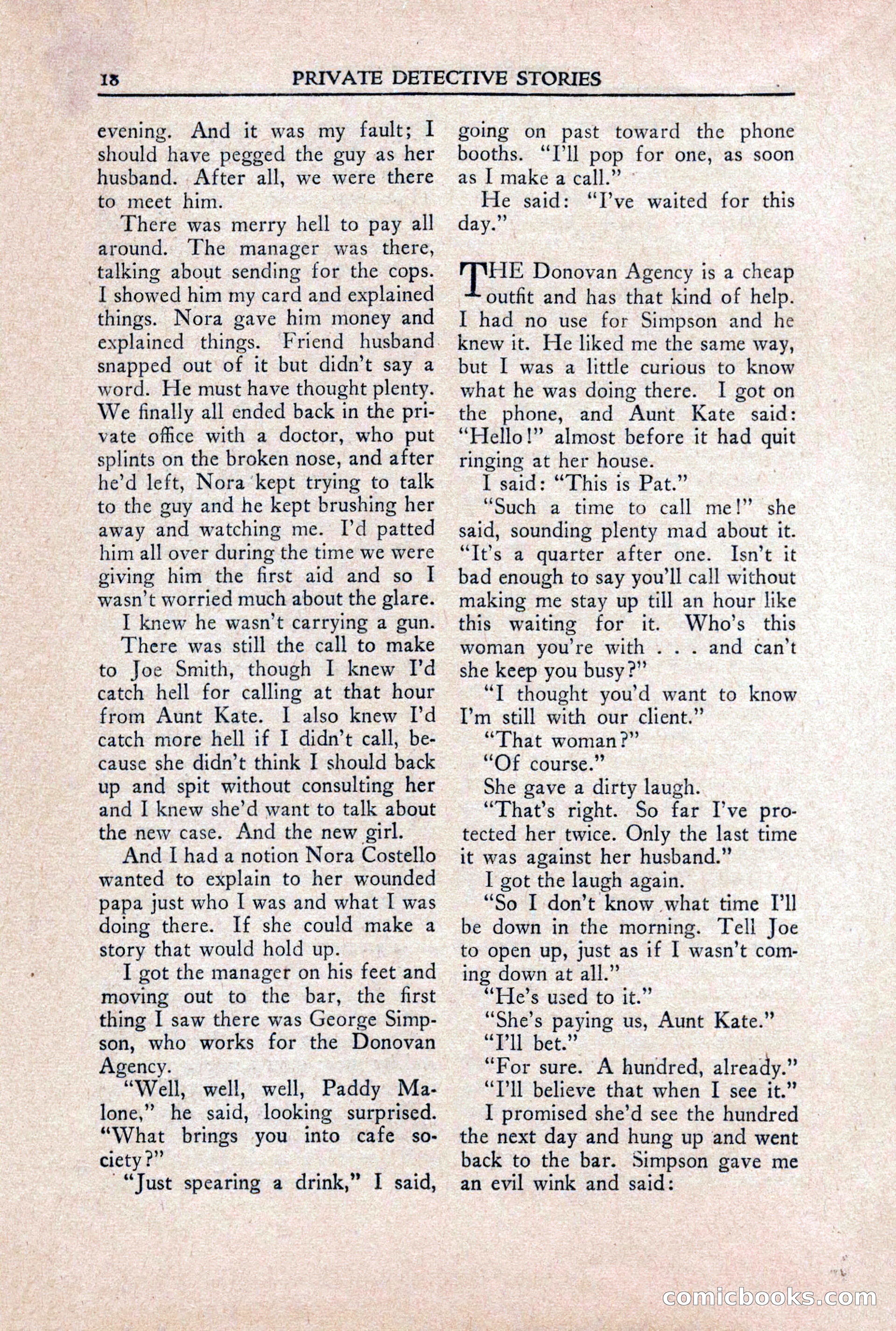 Private Detective Stories, October 1940 — page 20 of 132