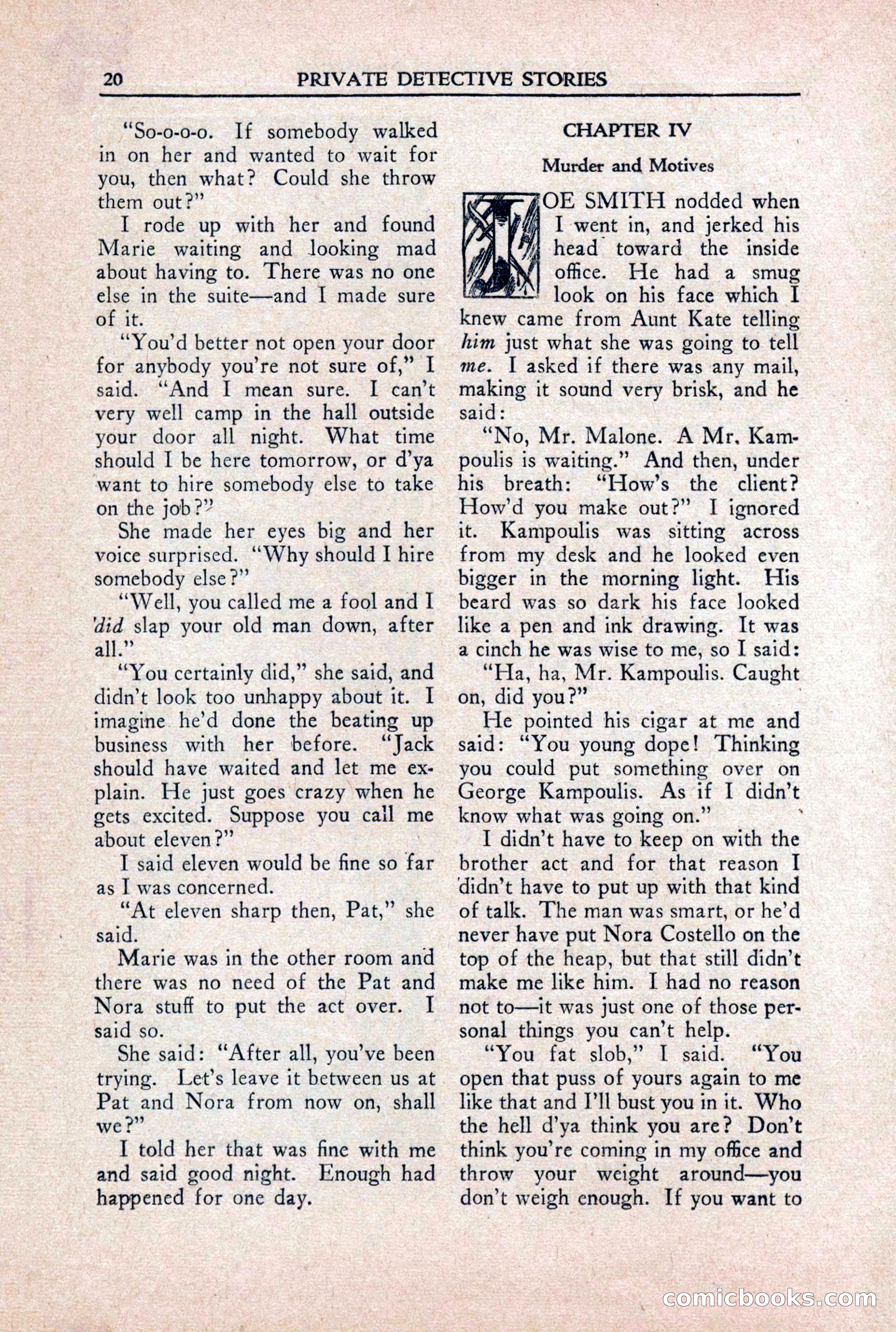 Private Detective Stories, October 1940 — page 22 of 132