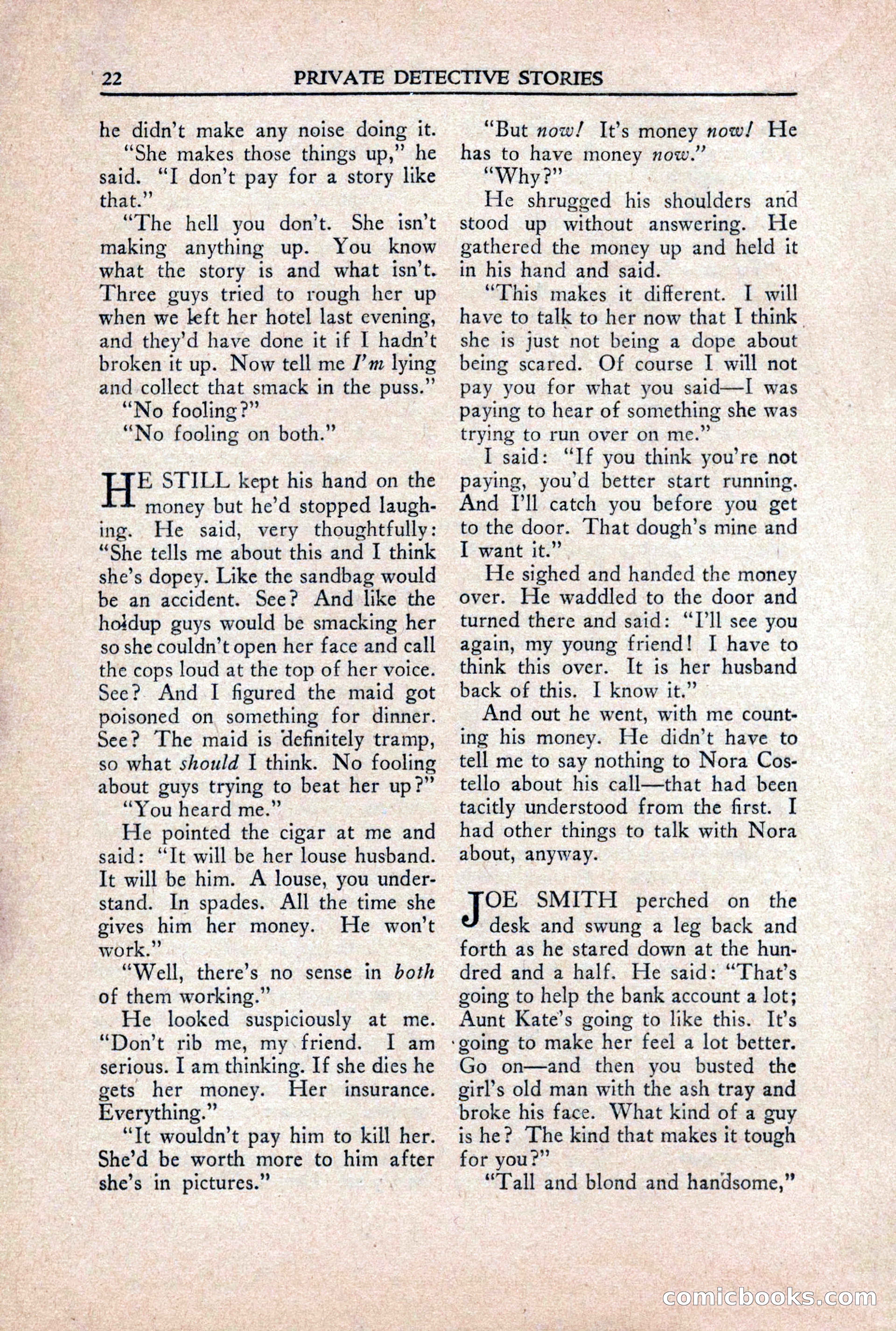 Private Detective Stories, October 1940 — page 24 of 132
