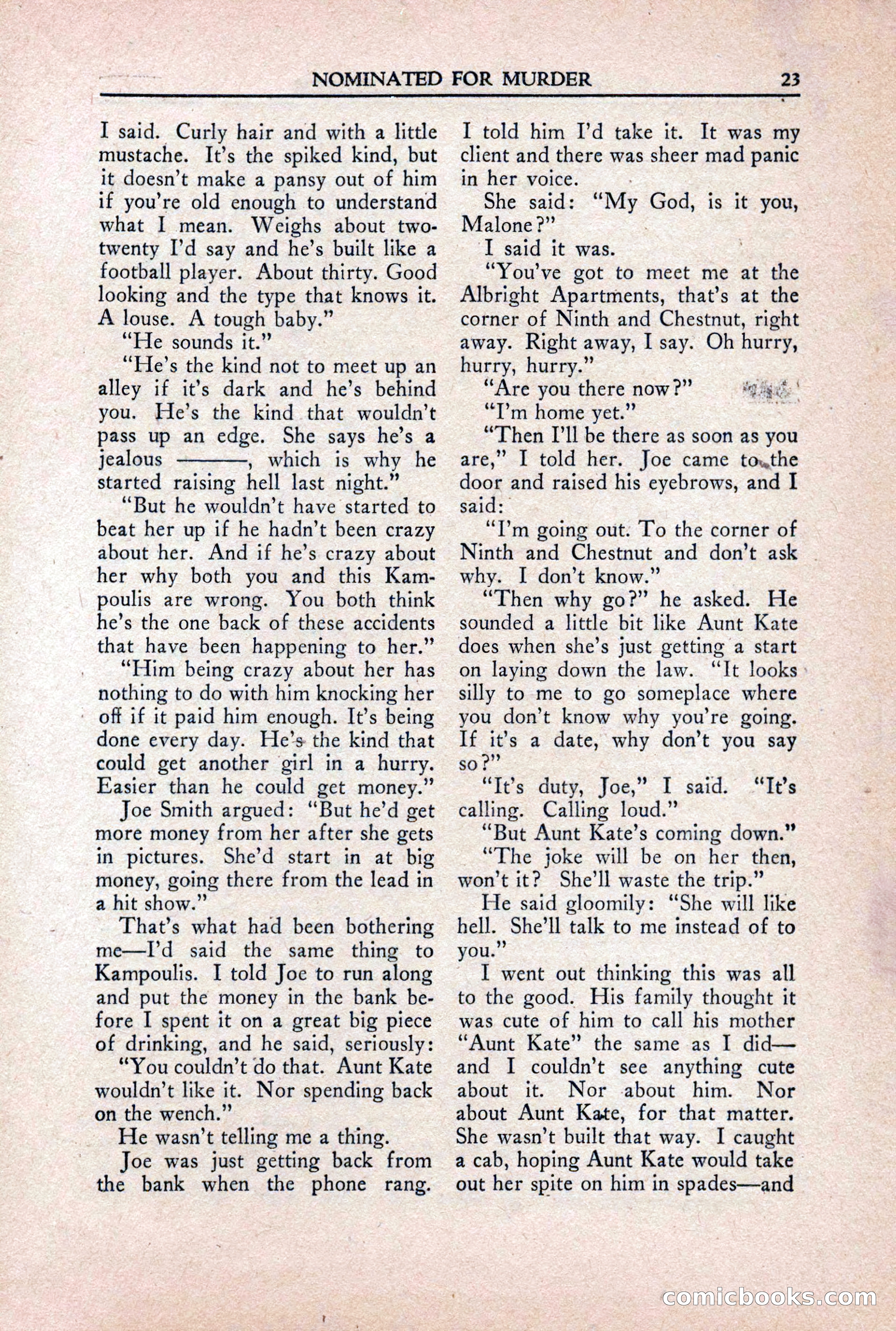 Private Detective Stories, October 1940 — page 25 of 132