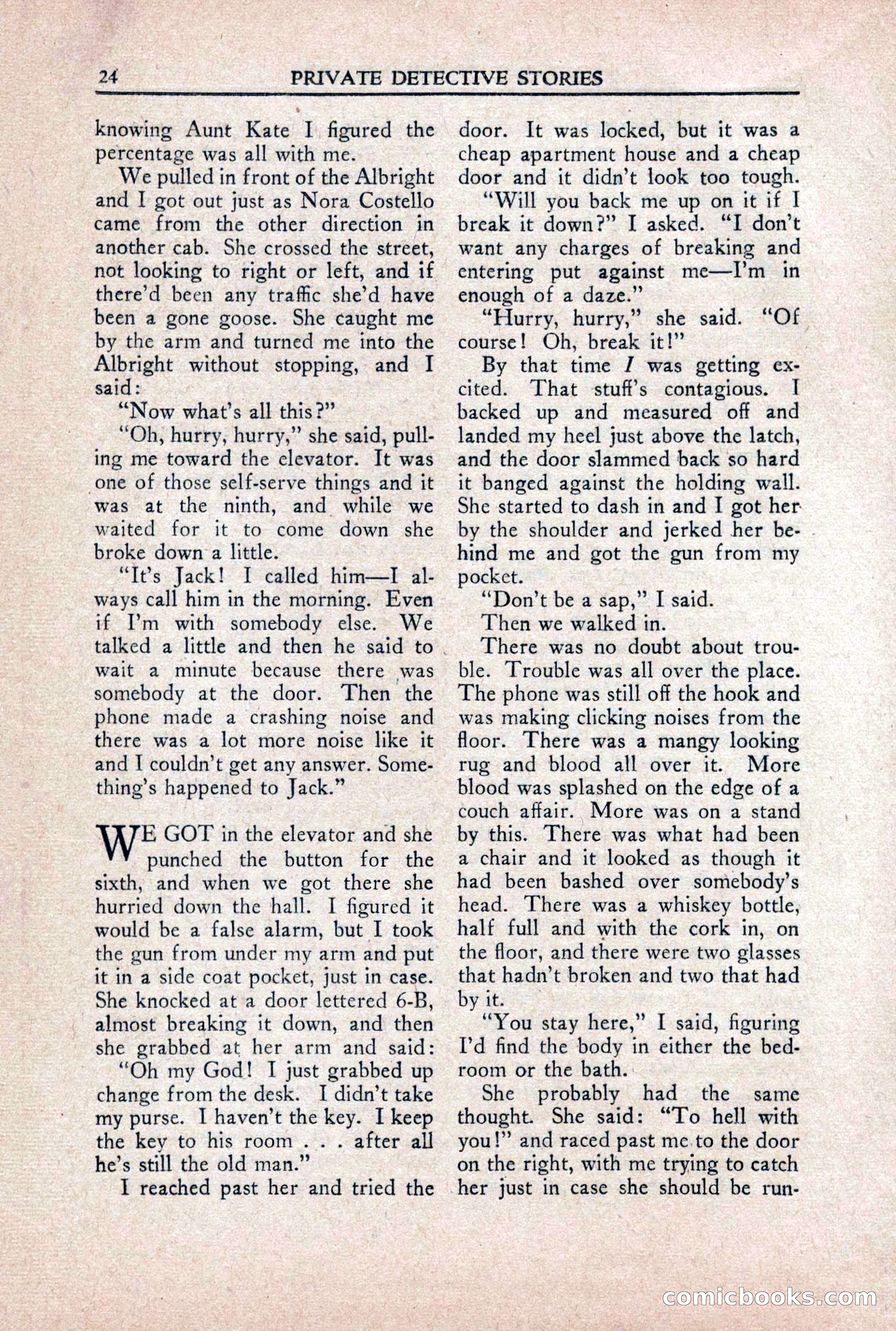Private Detective Stories, October 1940 — page 26 of 132