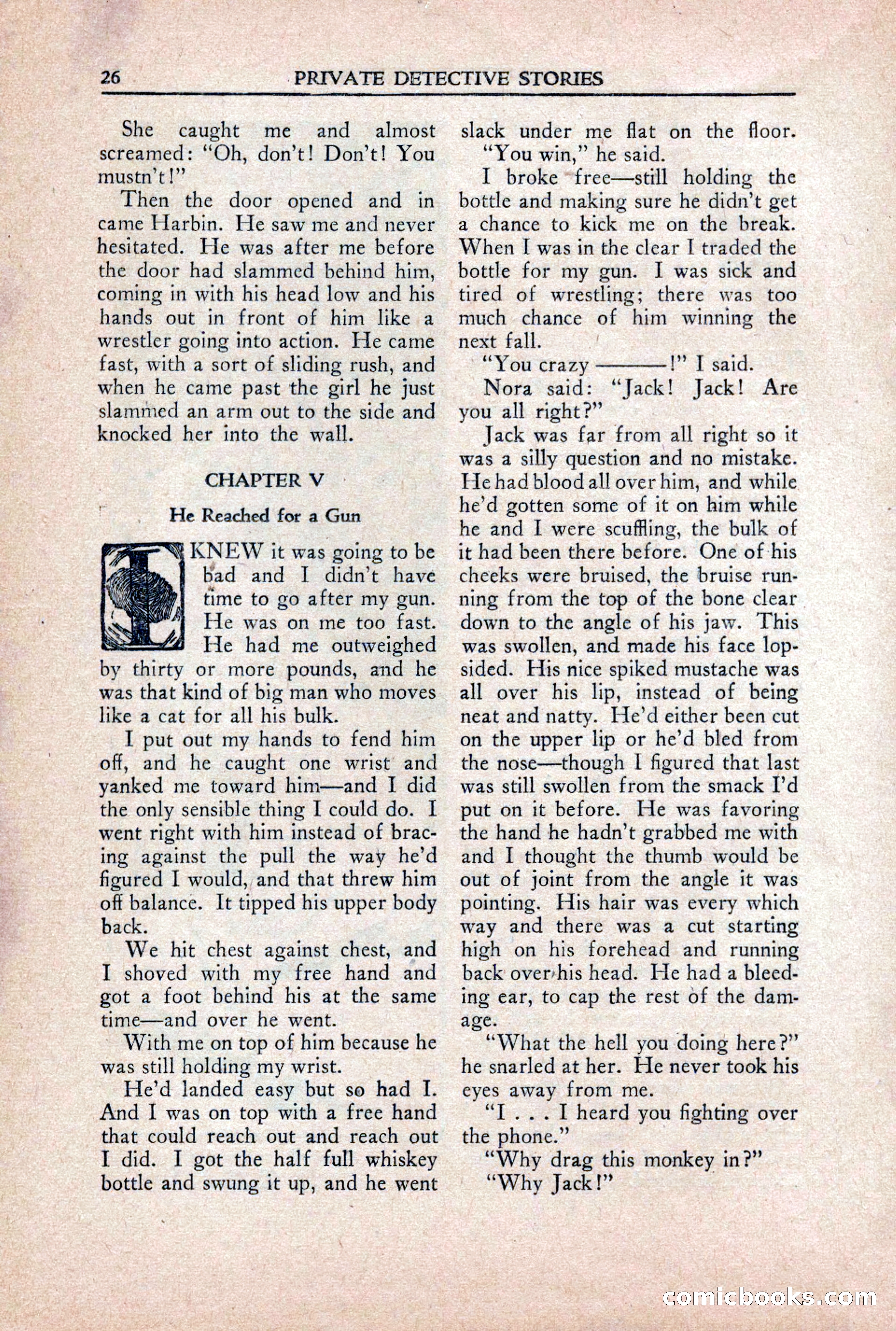 Private Detective Stories, October 1940 — page 28 of 132