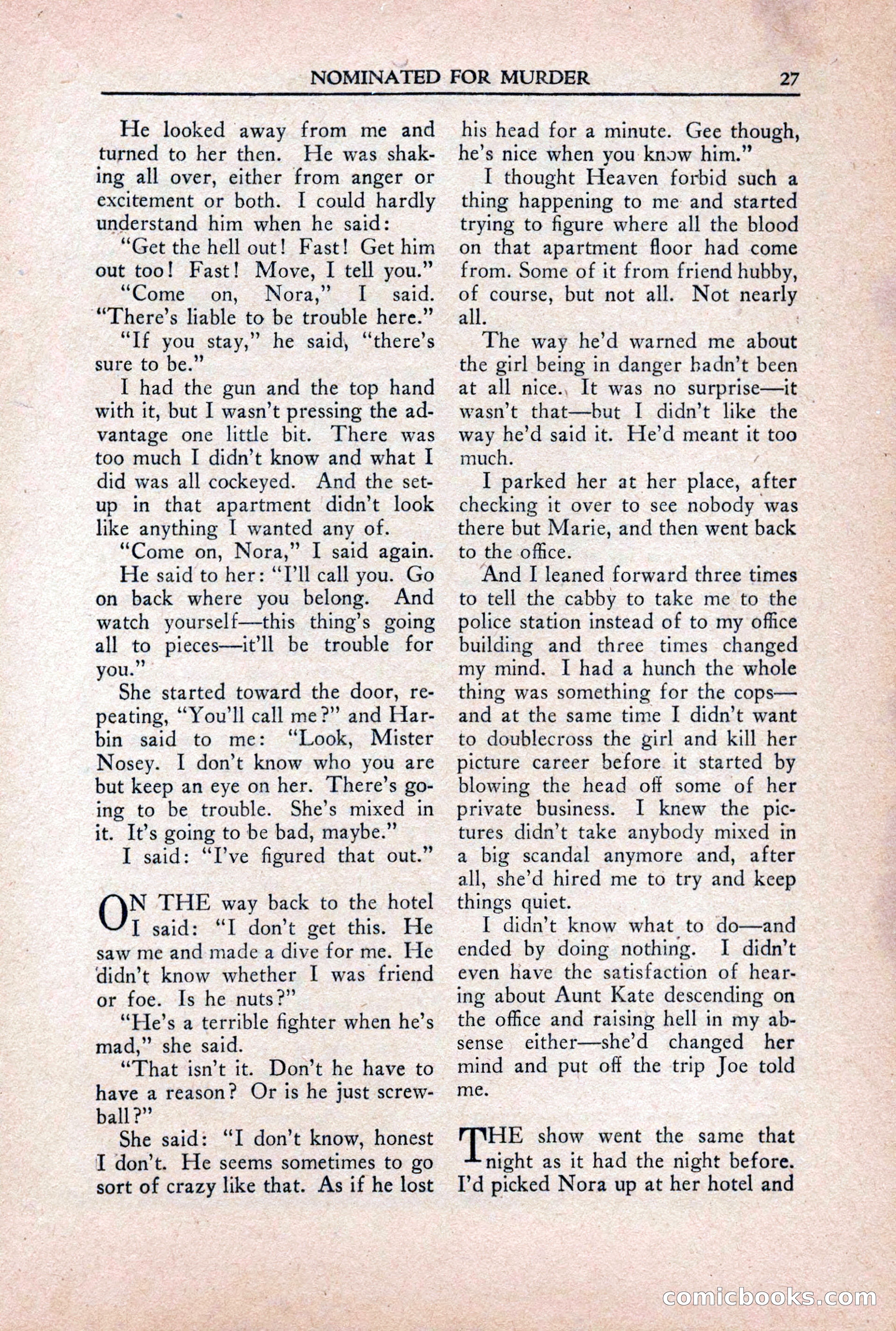 Private Detective Stories, October 1940 — page 29 of 132