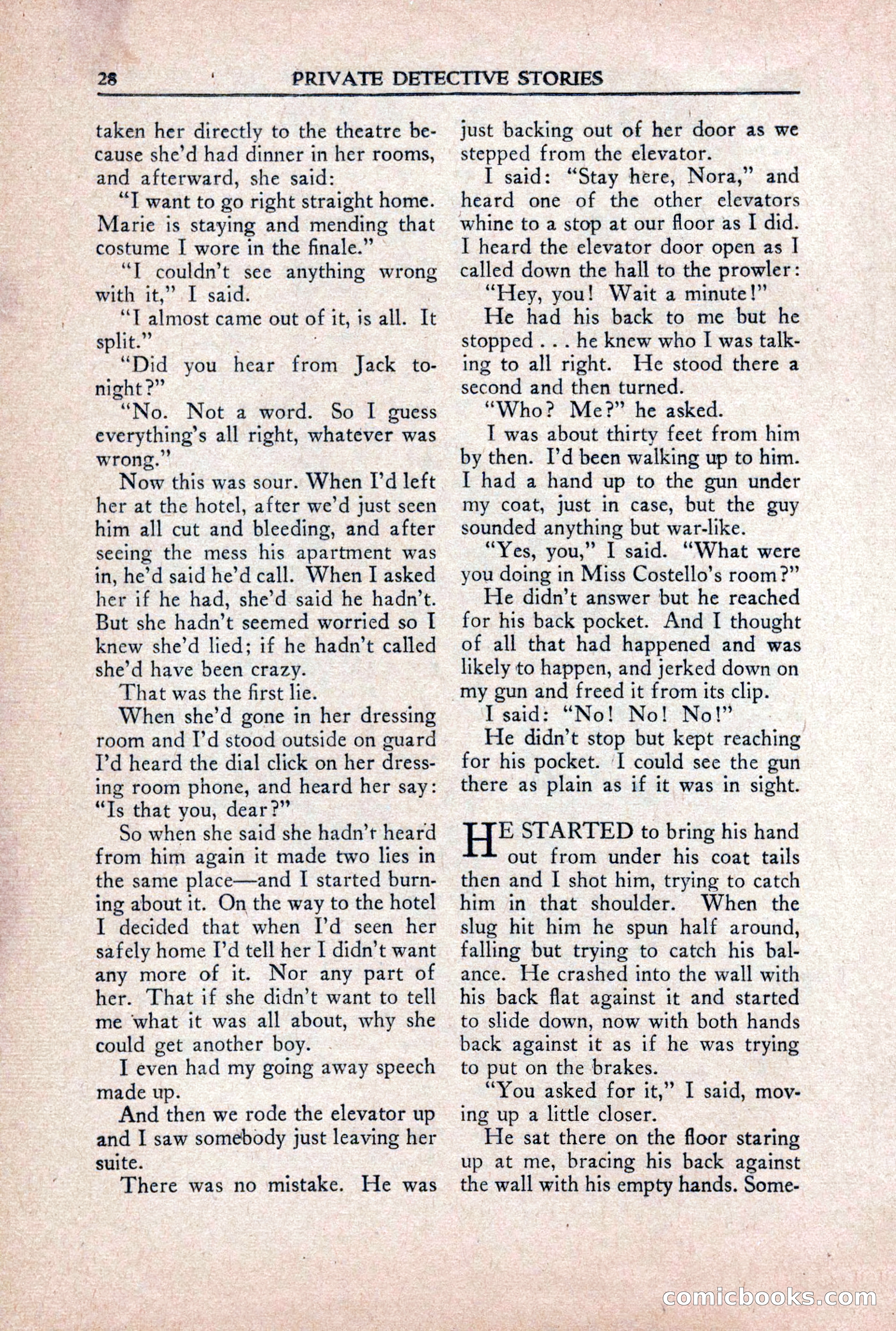 Private Detective Stories, October 1940 — page 30 of 132