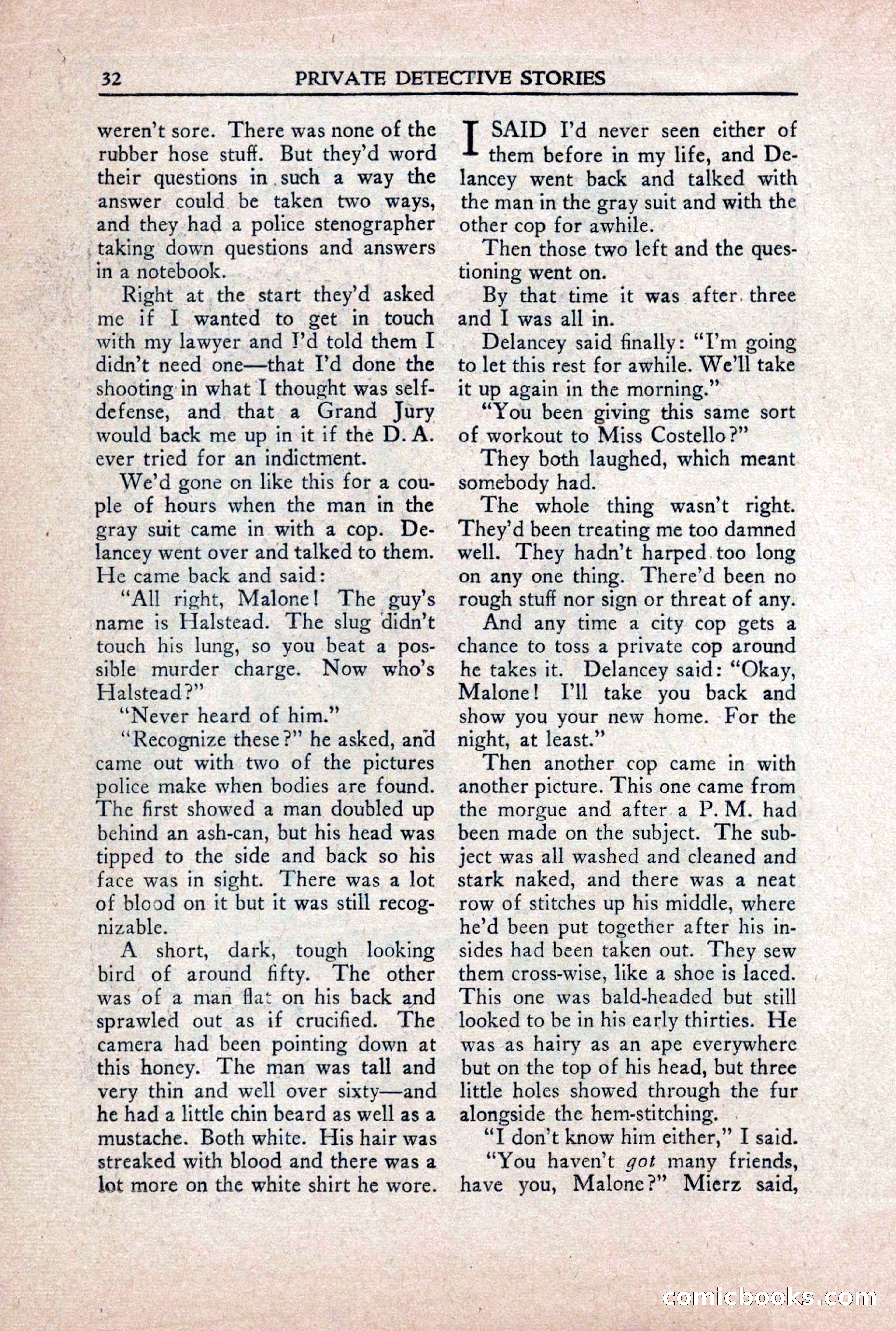 Private Detective Stories, October 1940 — page 34 of 132