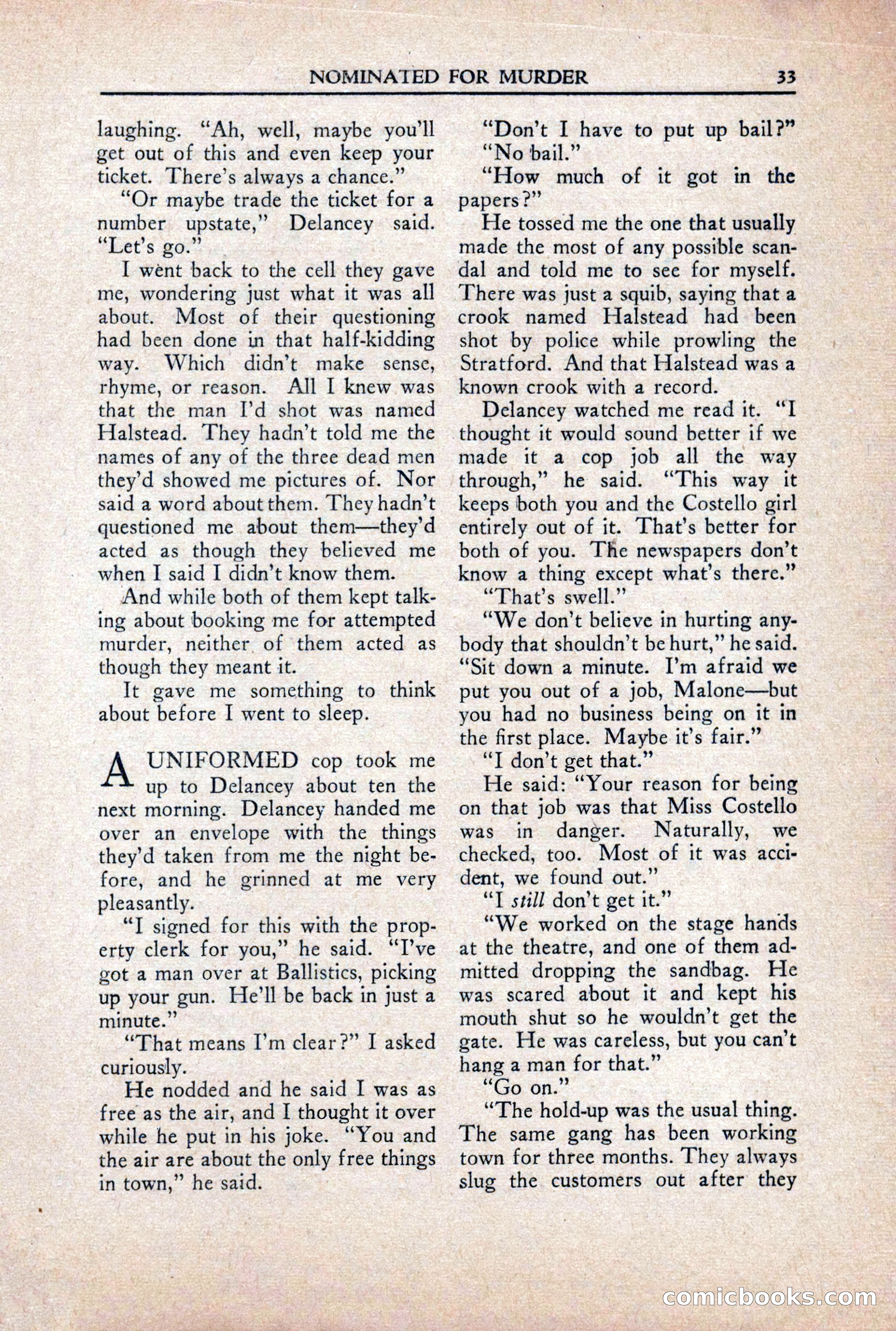 Private Detective Stories, October 1940 — page 35 of 132