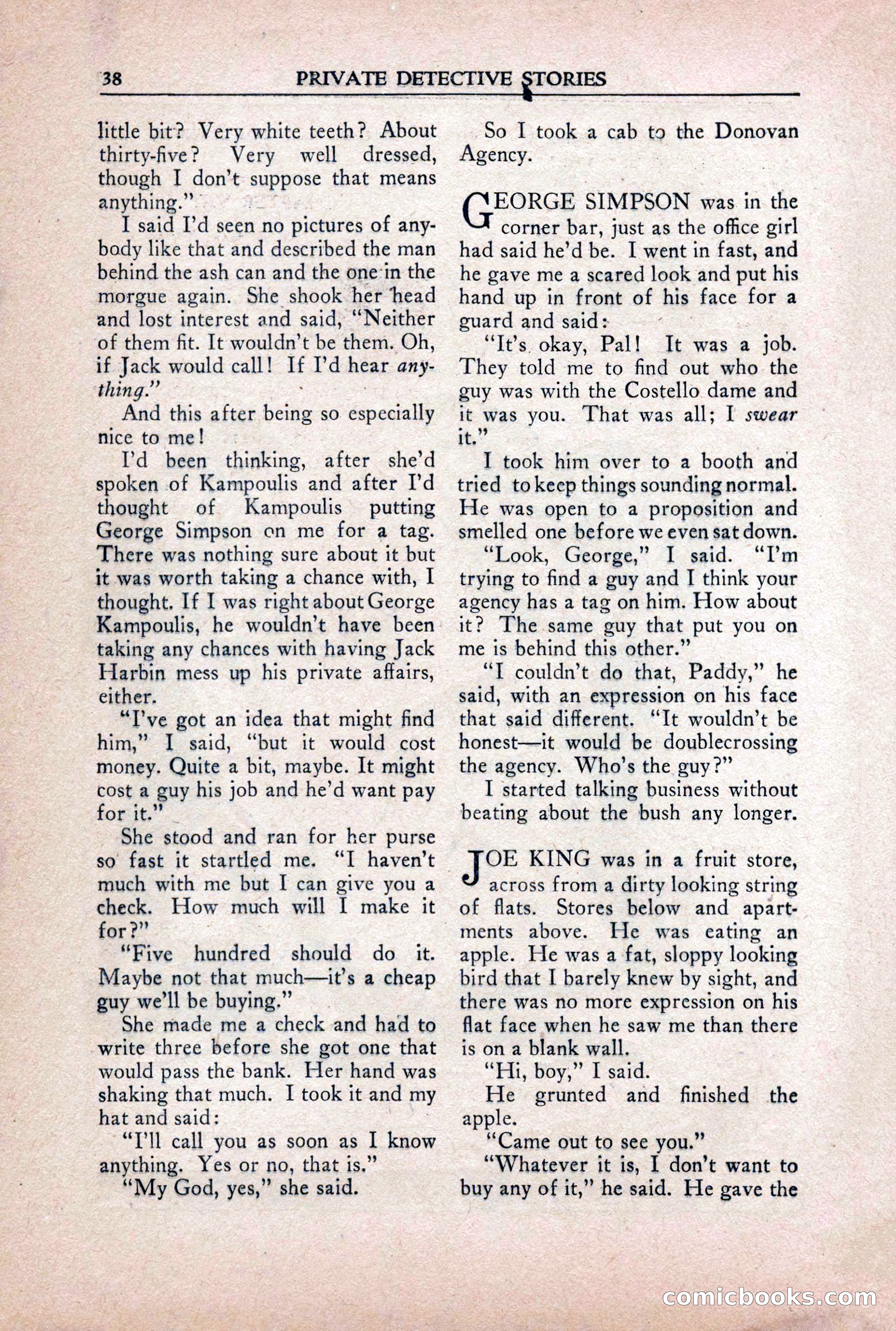 Private Detective Stories, October 1940 — page 40 of 132