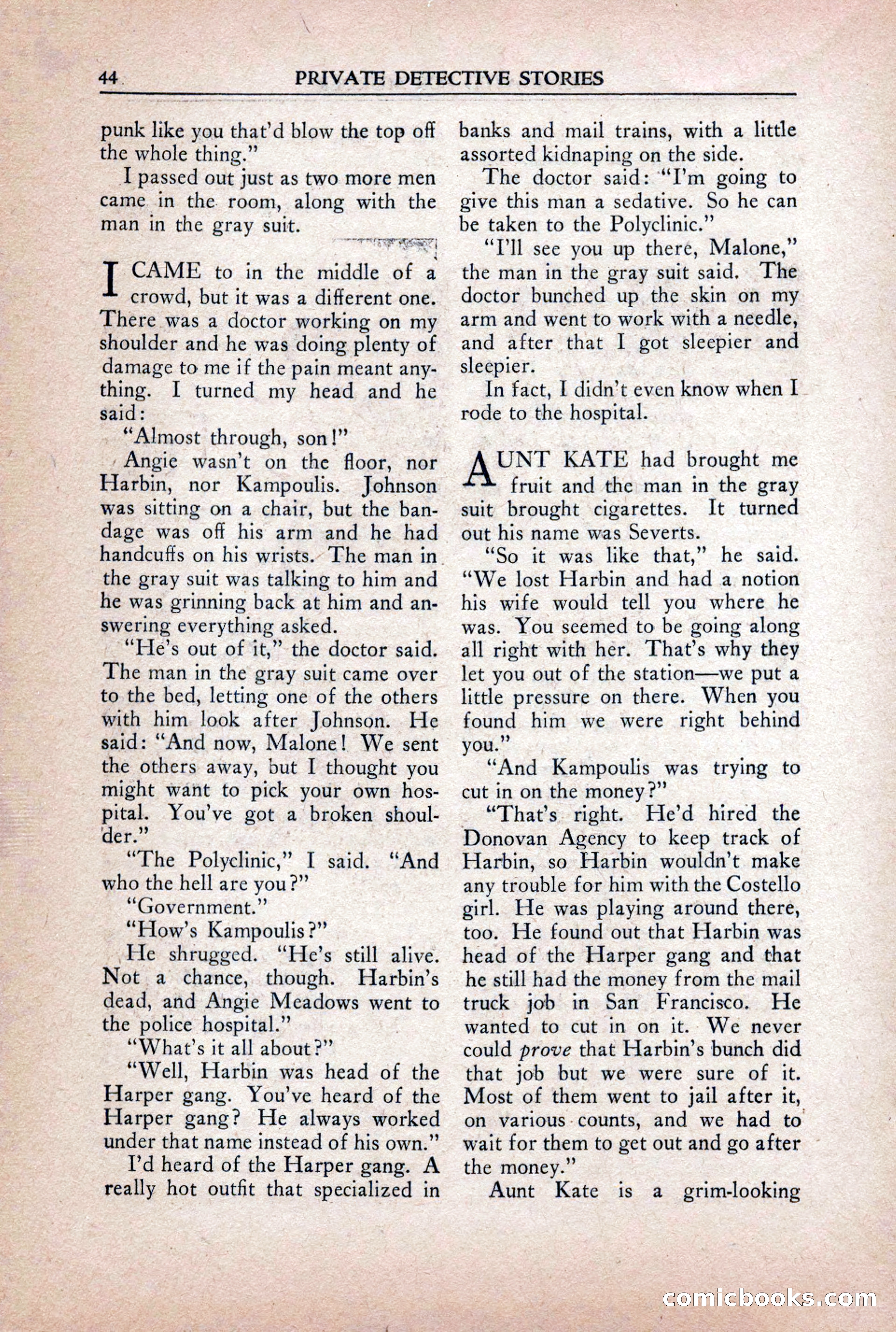 Private Detective Stories, October 1940 — page 46 of 132