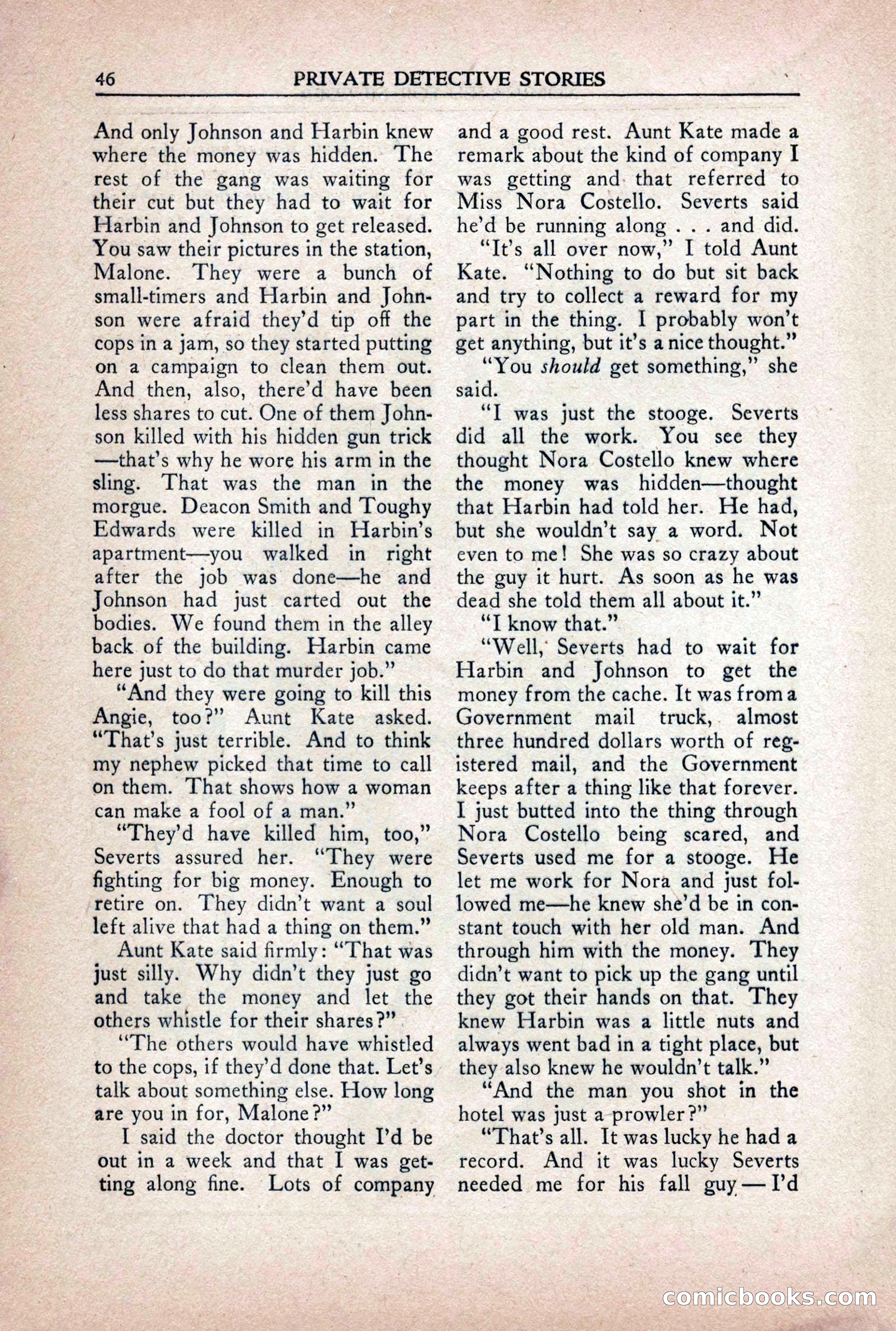 Private Detective Stories, October 1940 — page 48 of 132