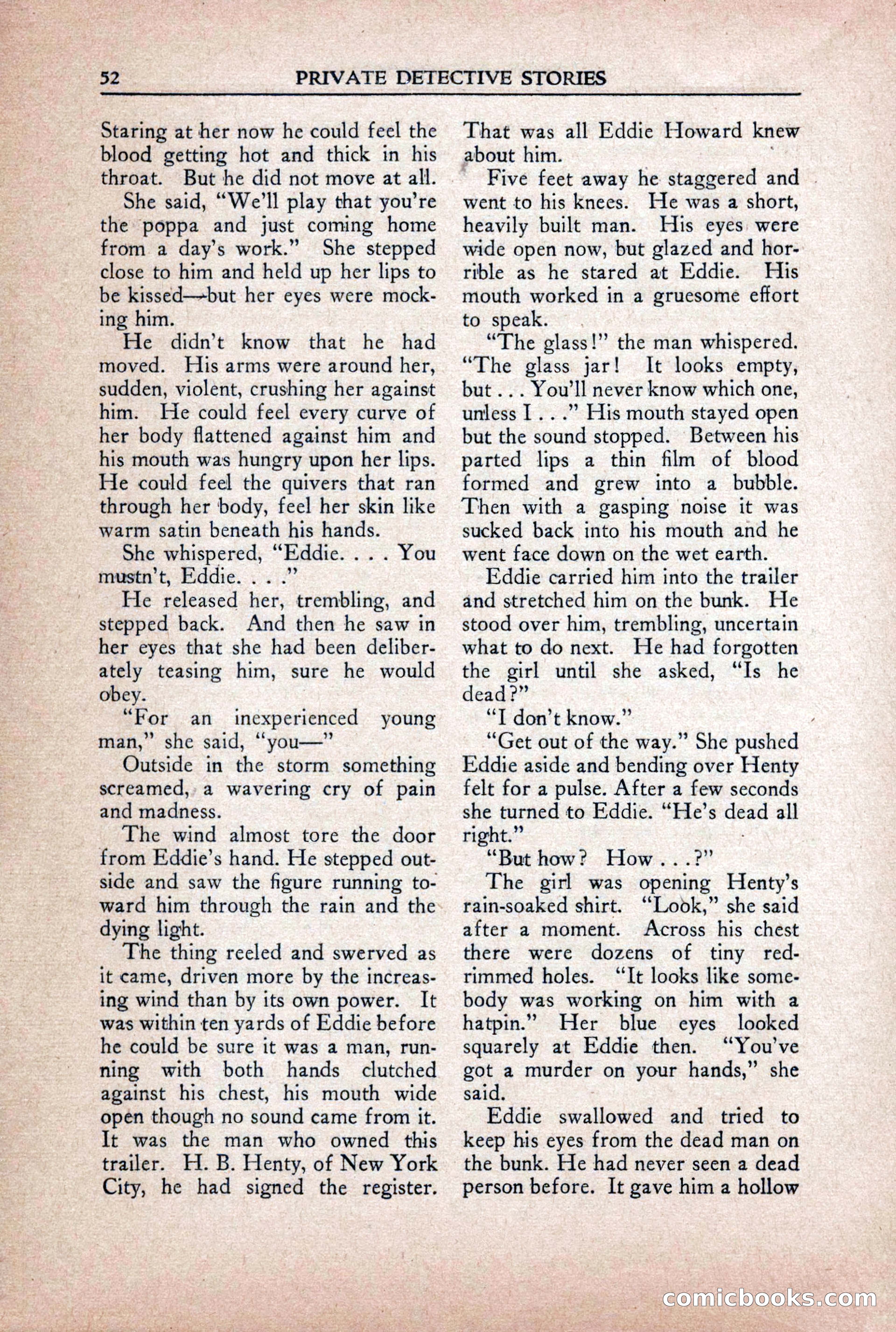 Private Detective Stories, October 1940 — page 54 of 132