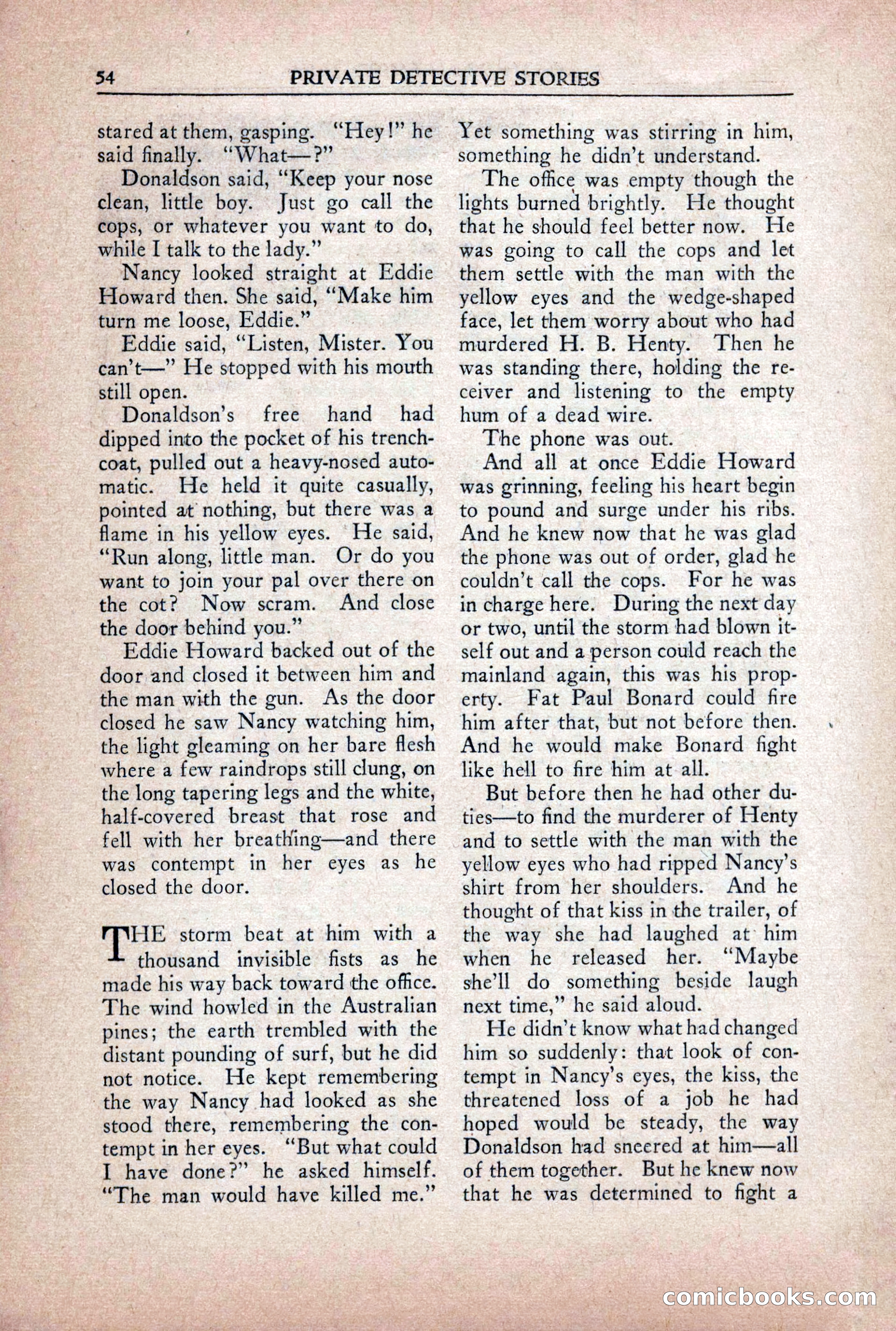 Private Detective Stories, October 1940 — page 56 of 132