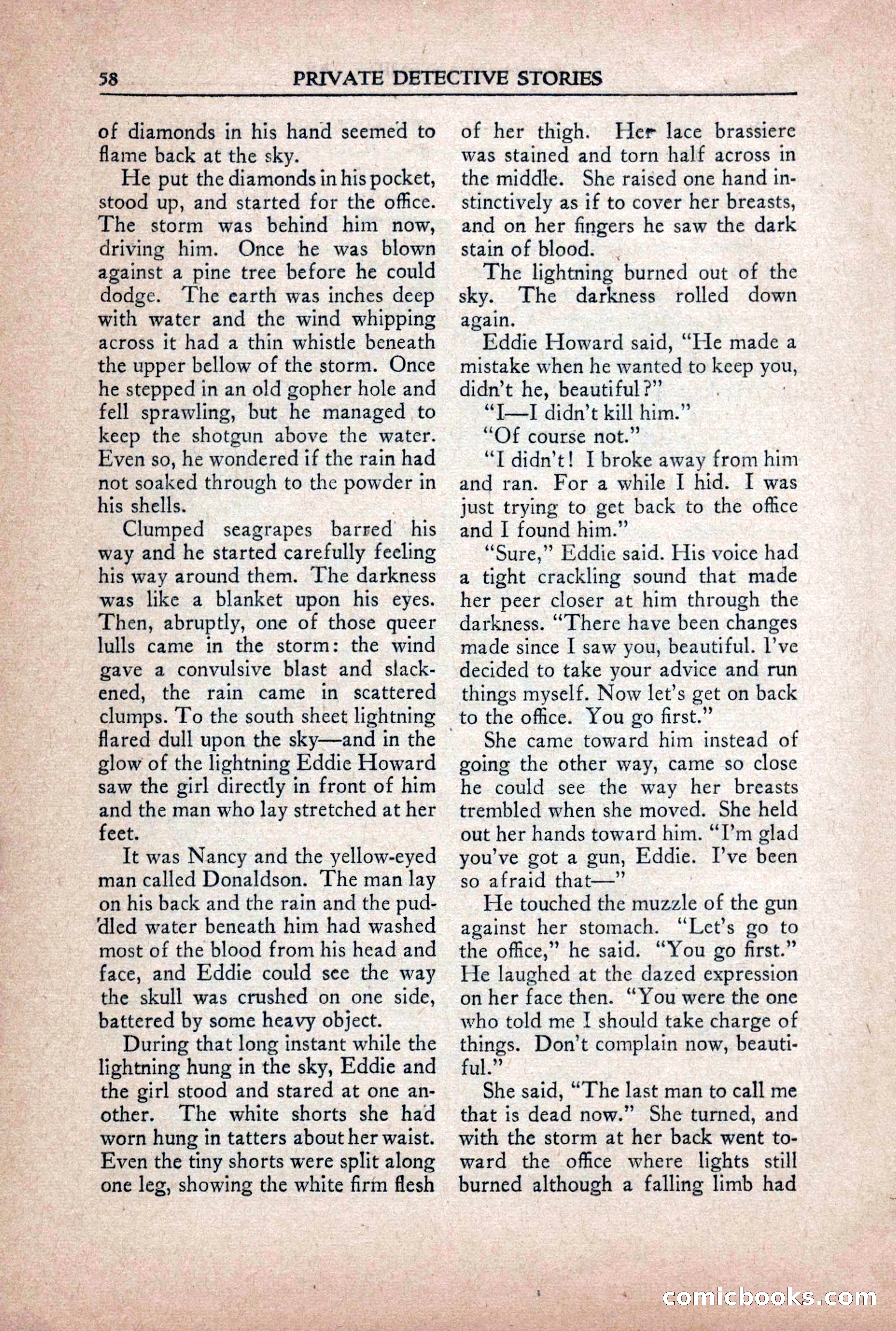 Private Detective Stories, October 1940 — page 60 of 132