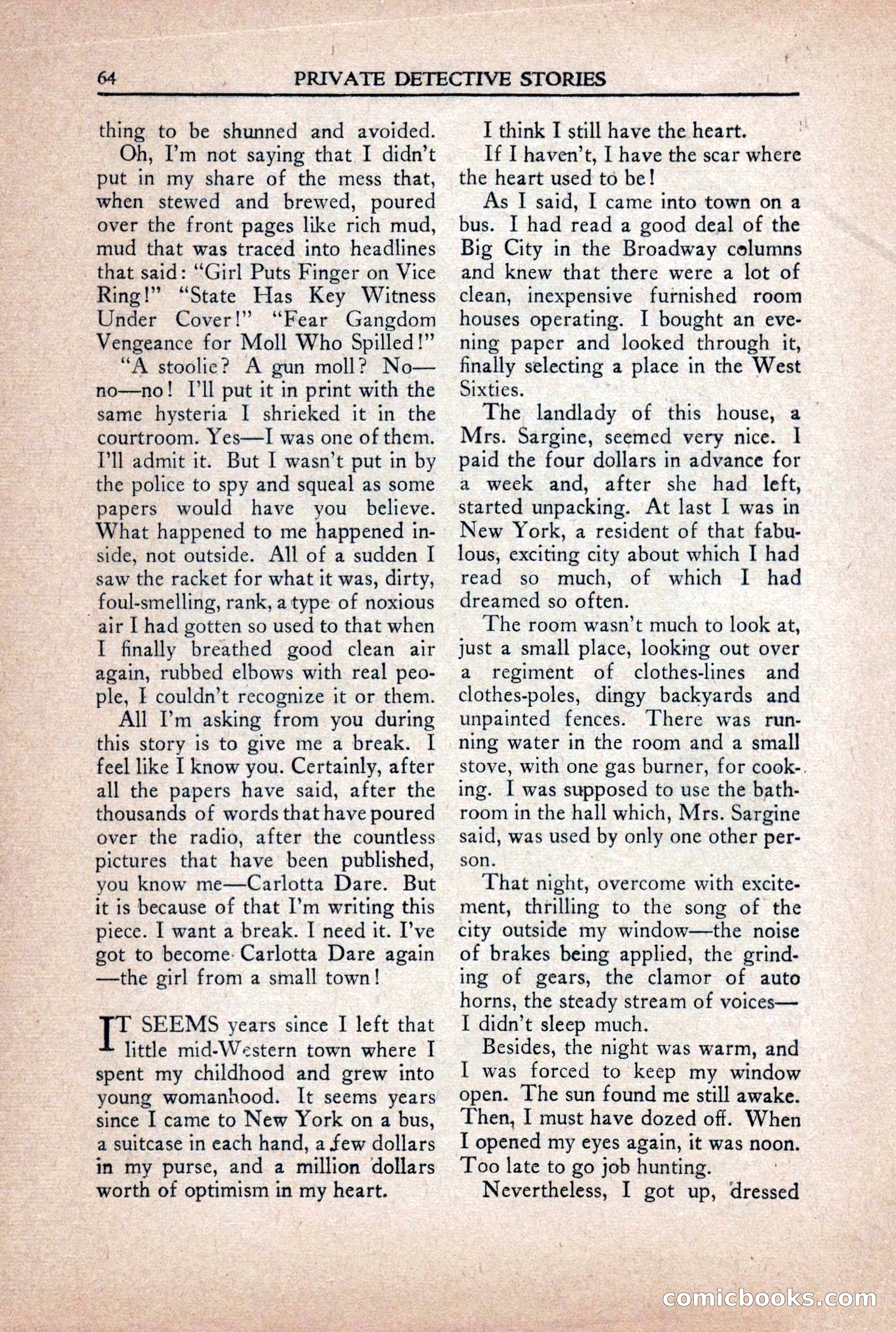 Private Detective Stories, October 1940 — page 66 of 132