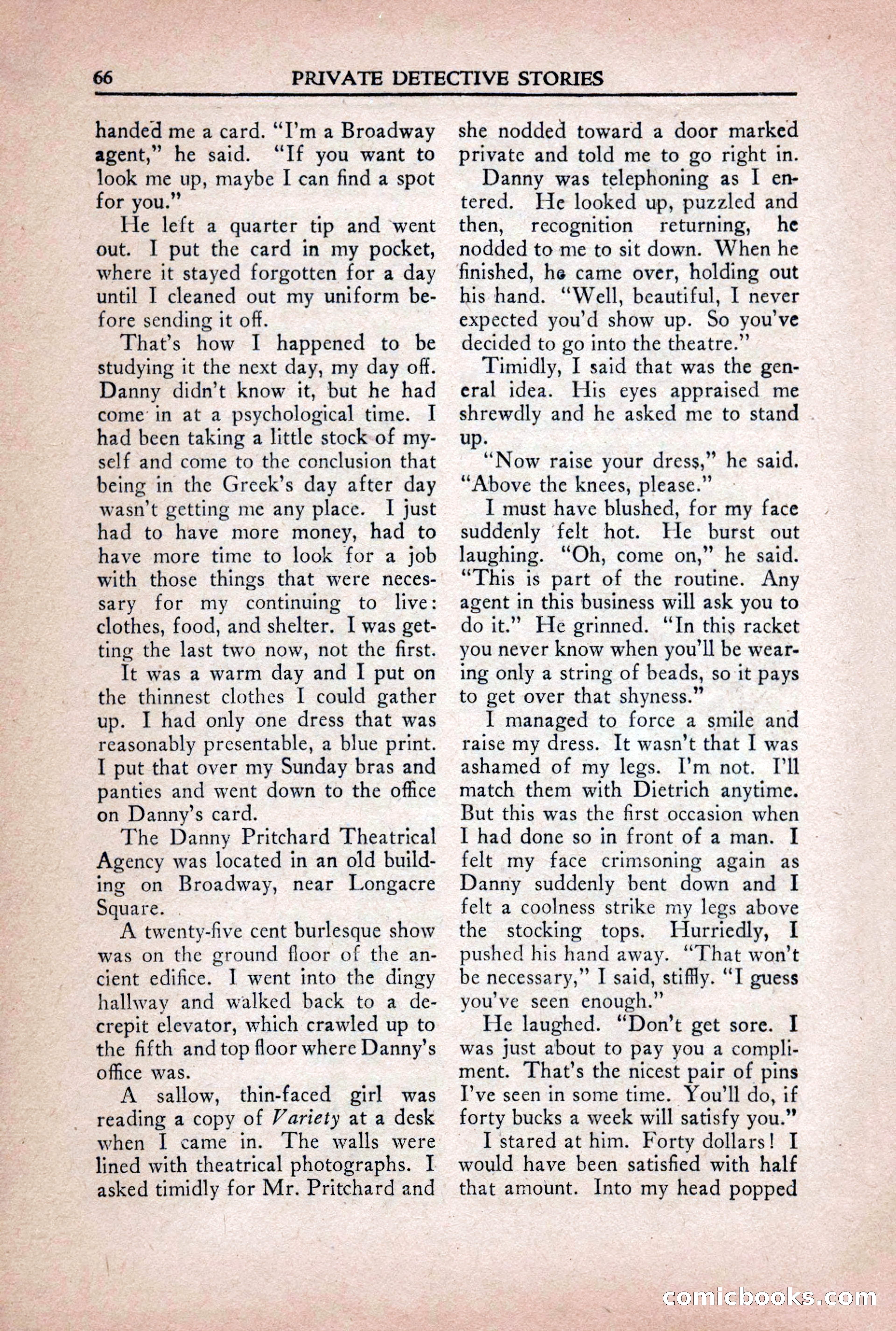 Private Detective Stories, October 1940 — page 68 of 132