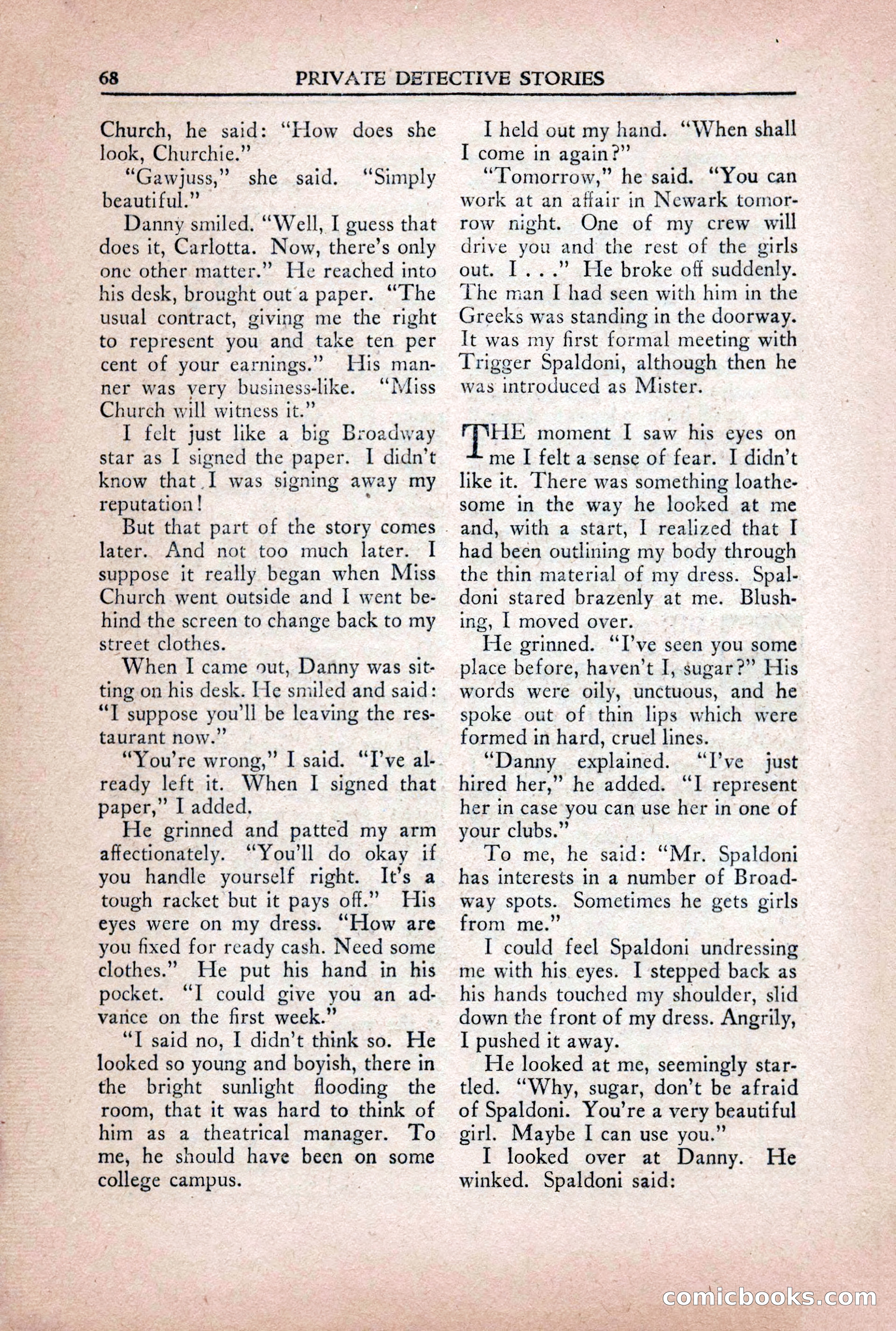 Private Detective Stories, October 1940 — page 70 of 132