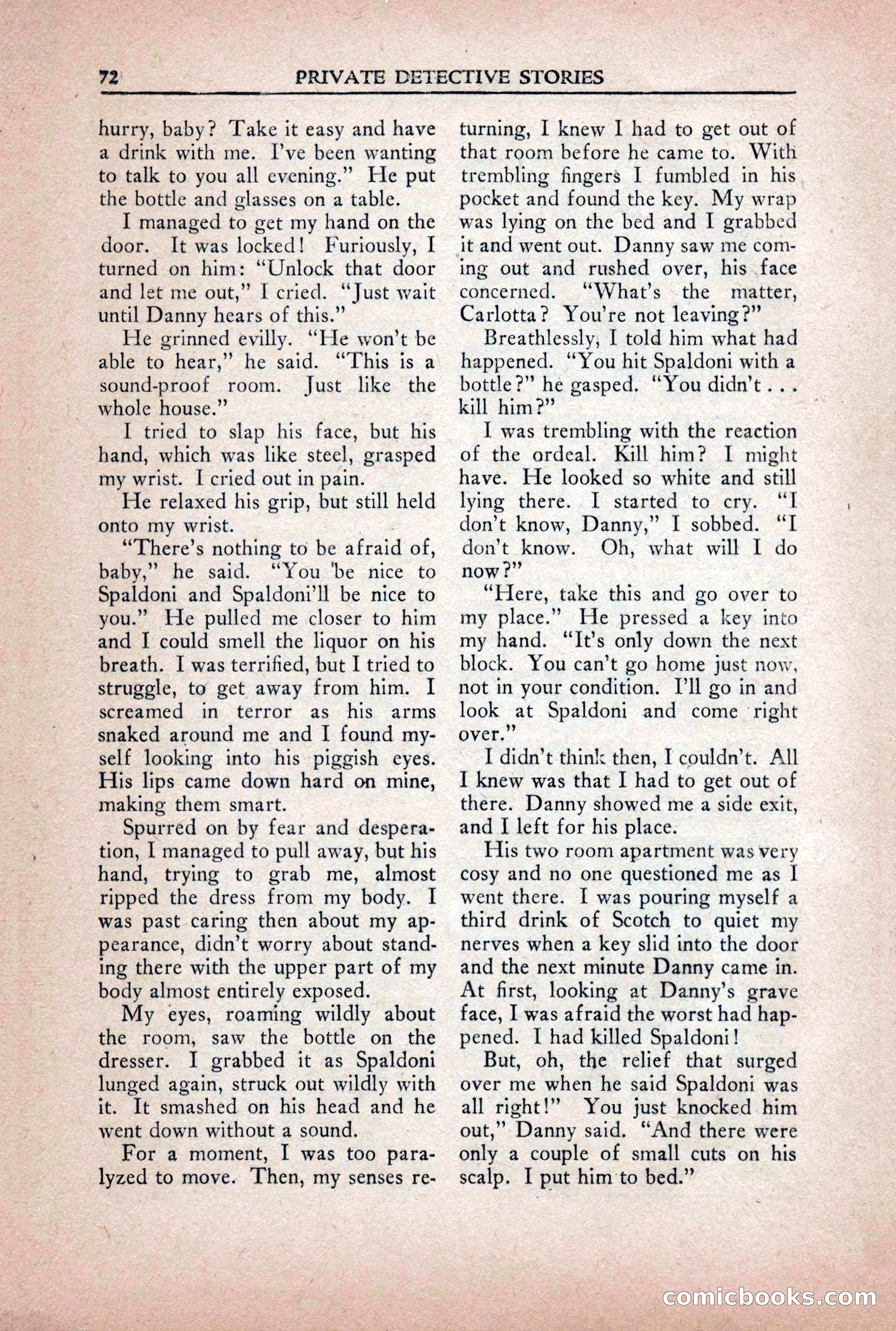 Private Detective Stories, October 1940 — page 74 of 132