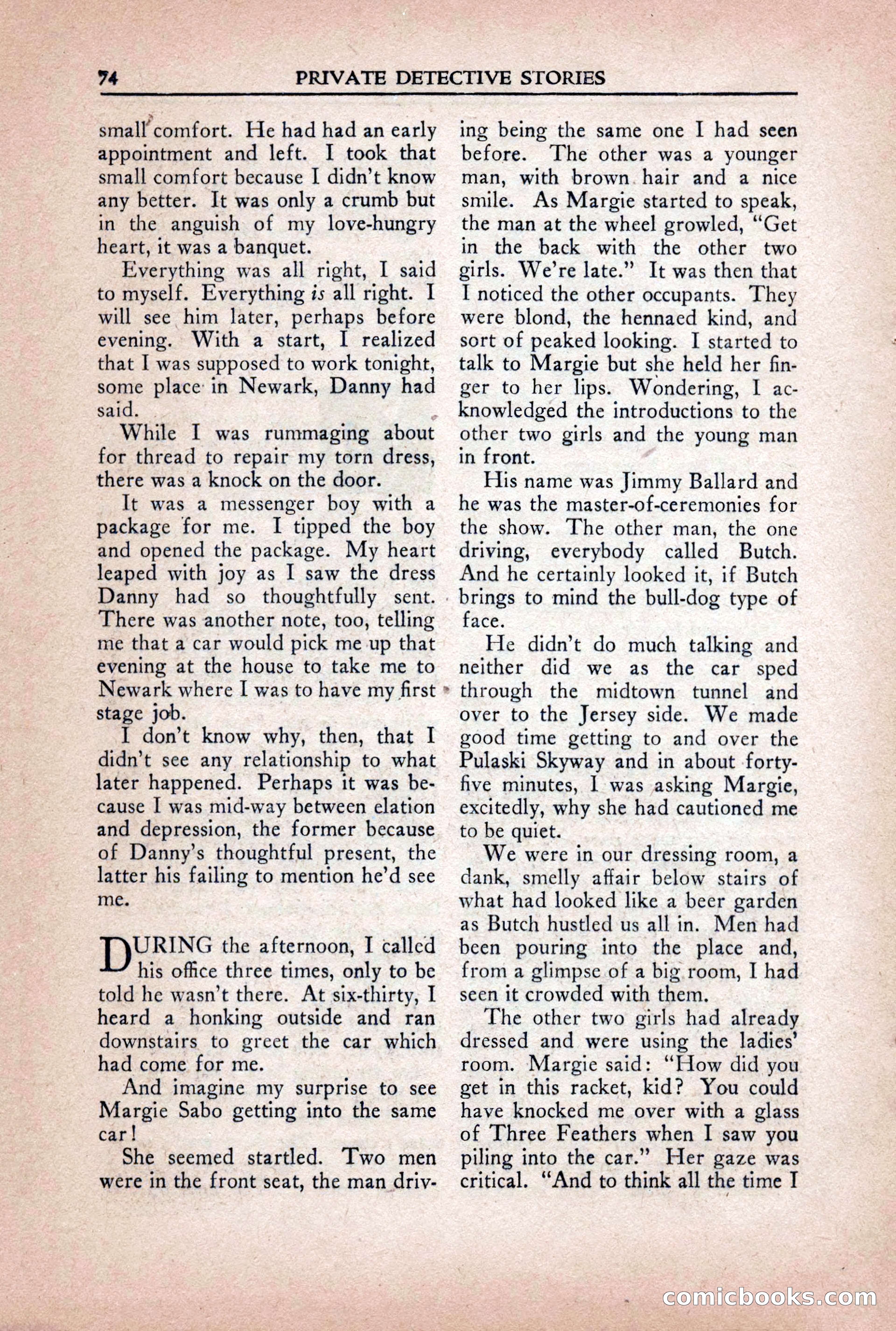 Private Detective Stories, October 1940 — page 76 of 132