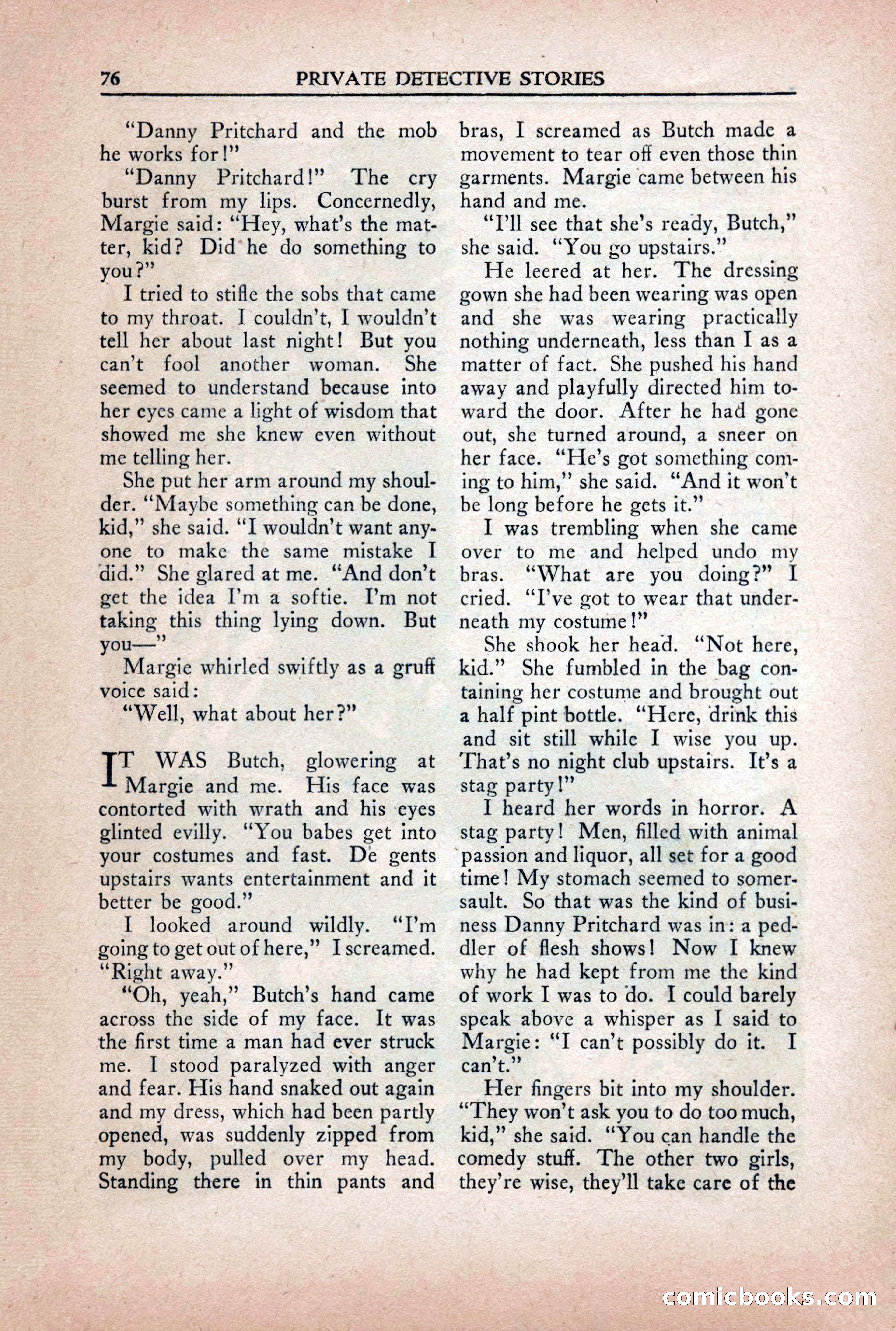 Private Detective Stories, October 1940 — page 78 of 132