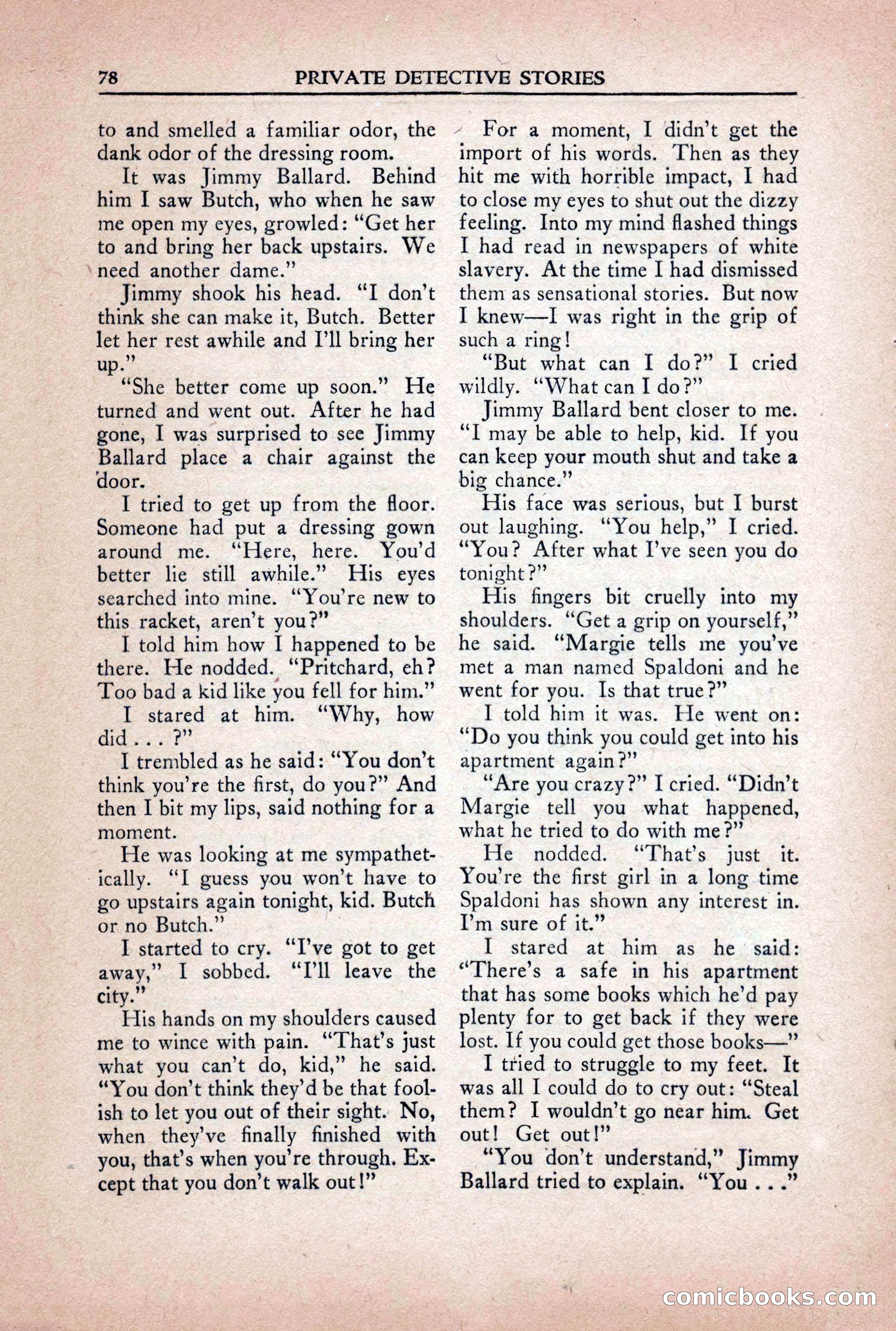 Private Detective Stories, October 1940 — page 80 of 132