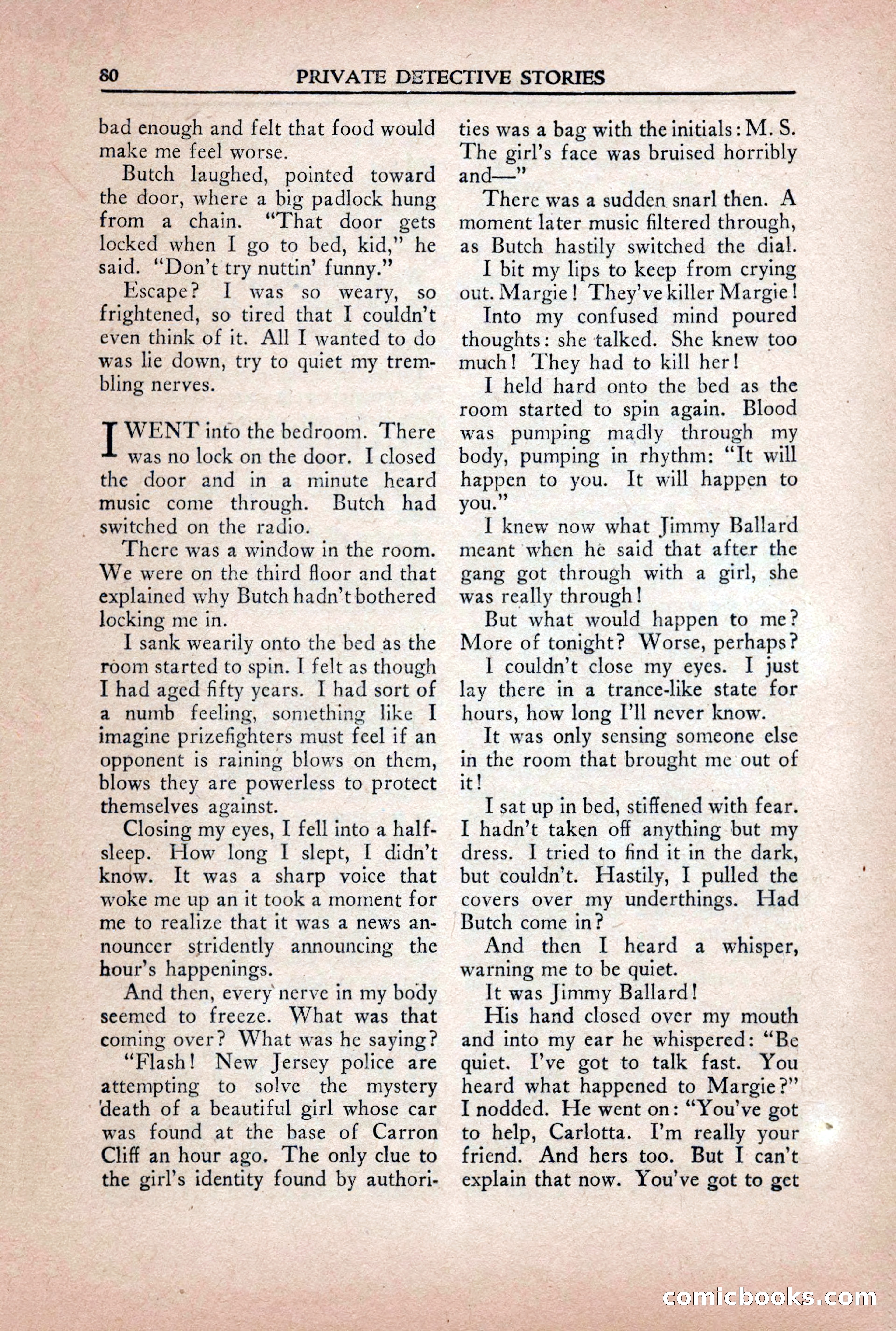 Private Detective Stories, October 1940 — page 82 of 132