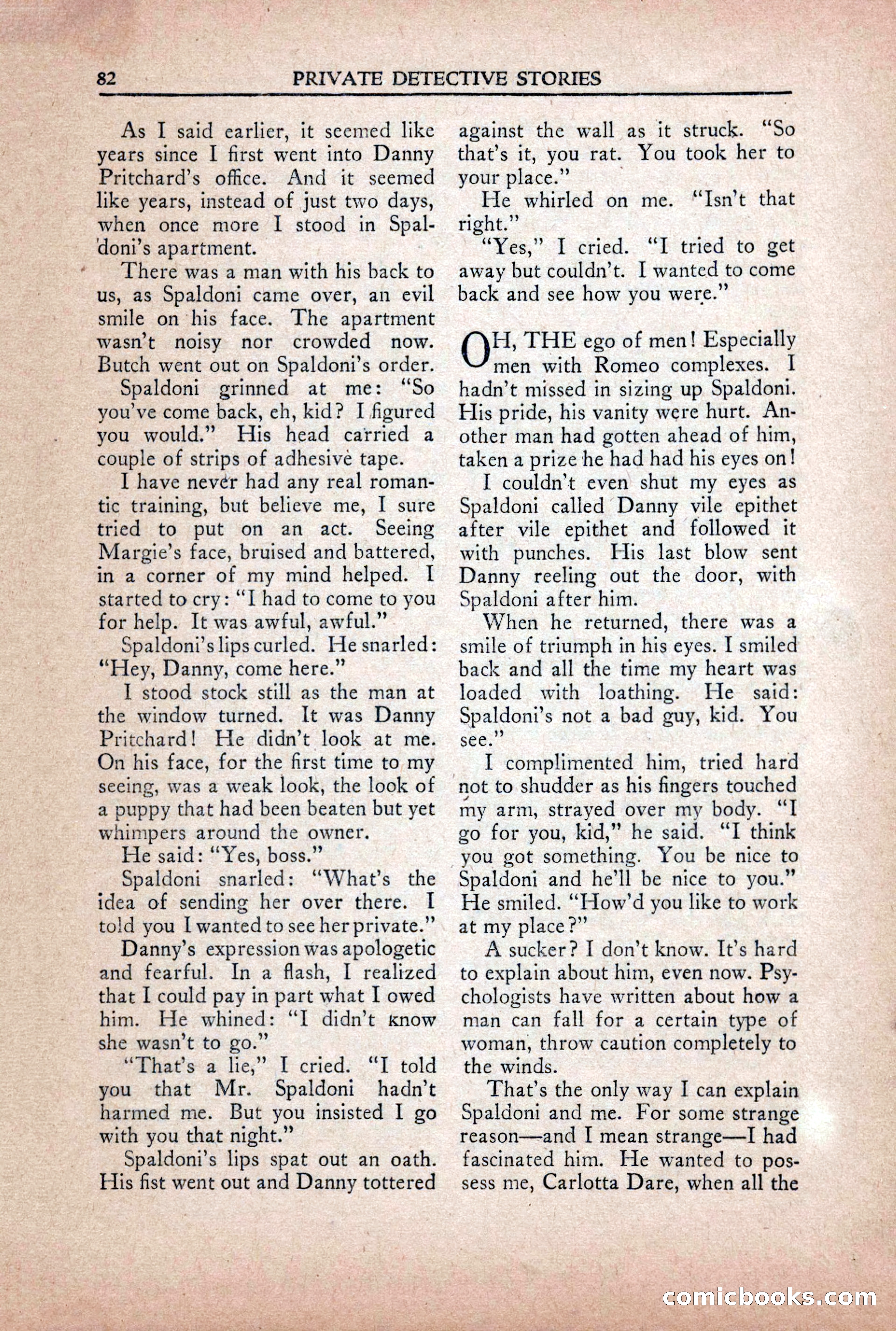 Private Detective Stories, October 1940 — page 84 of 132