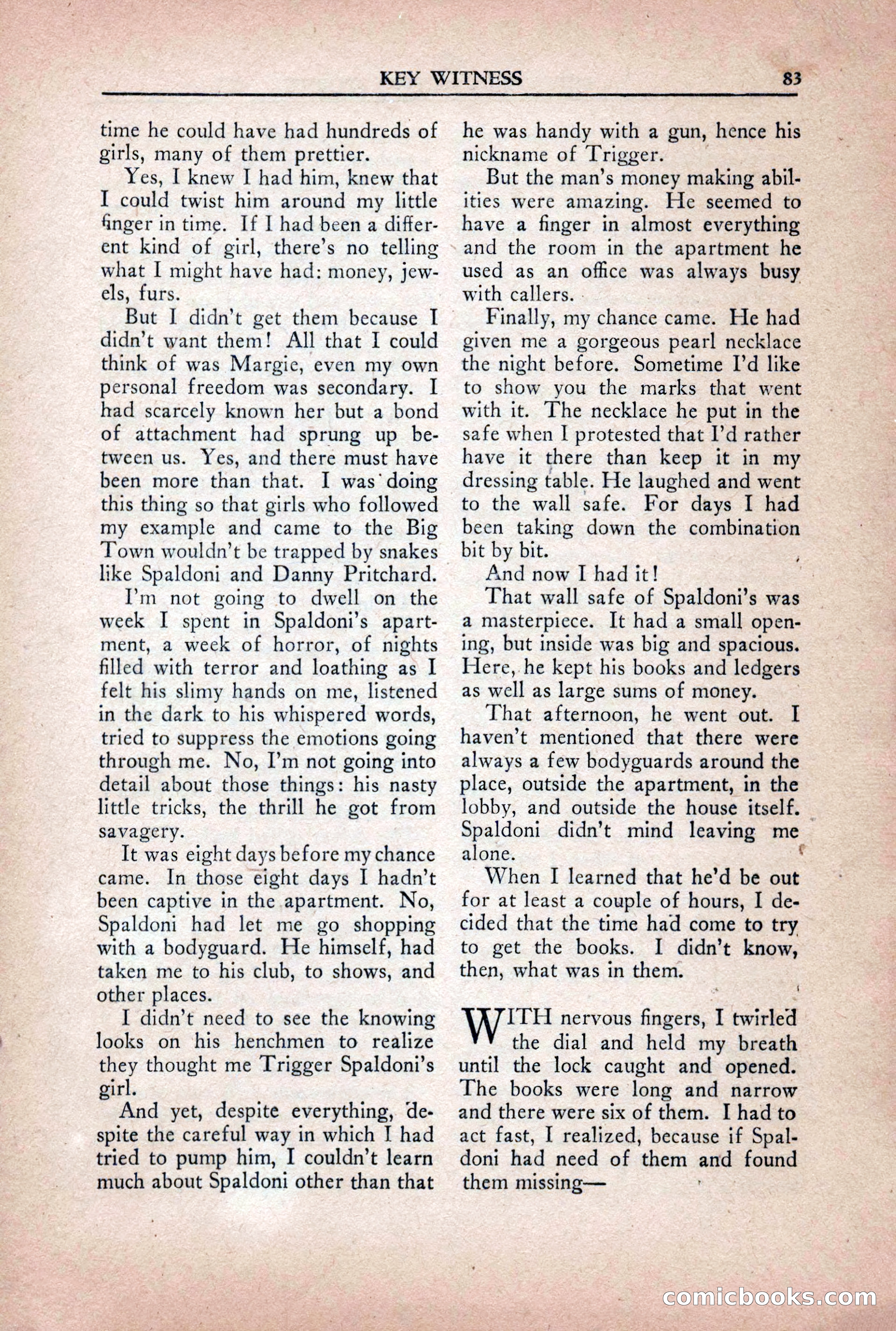 Private Detective Stories, October 1940 — page 85 of 132