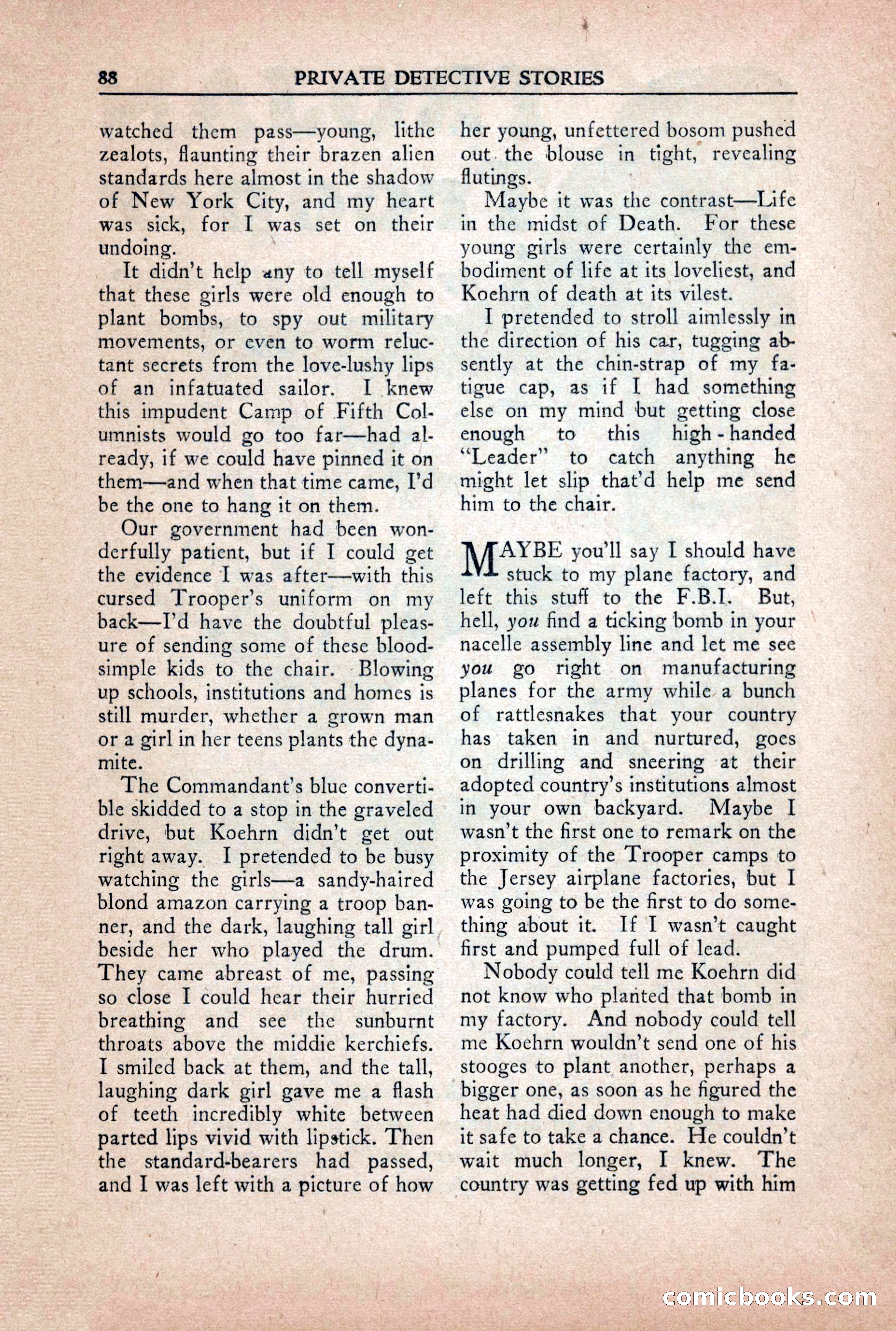 Private Detective Stories, October 1940 — page 90 of 132