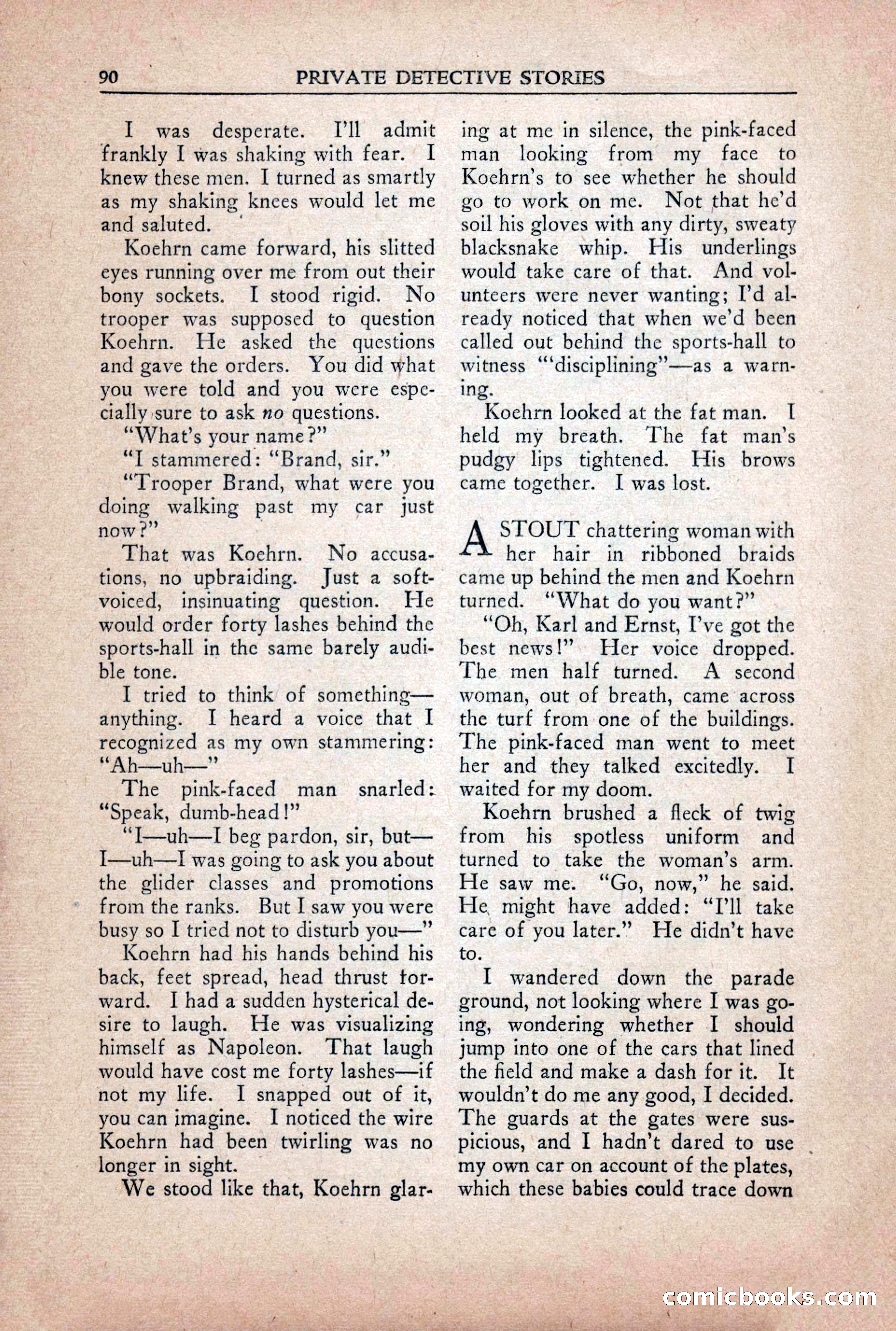 Private Detective Stories, October 1940 — page 92 of 132