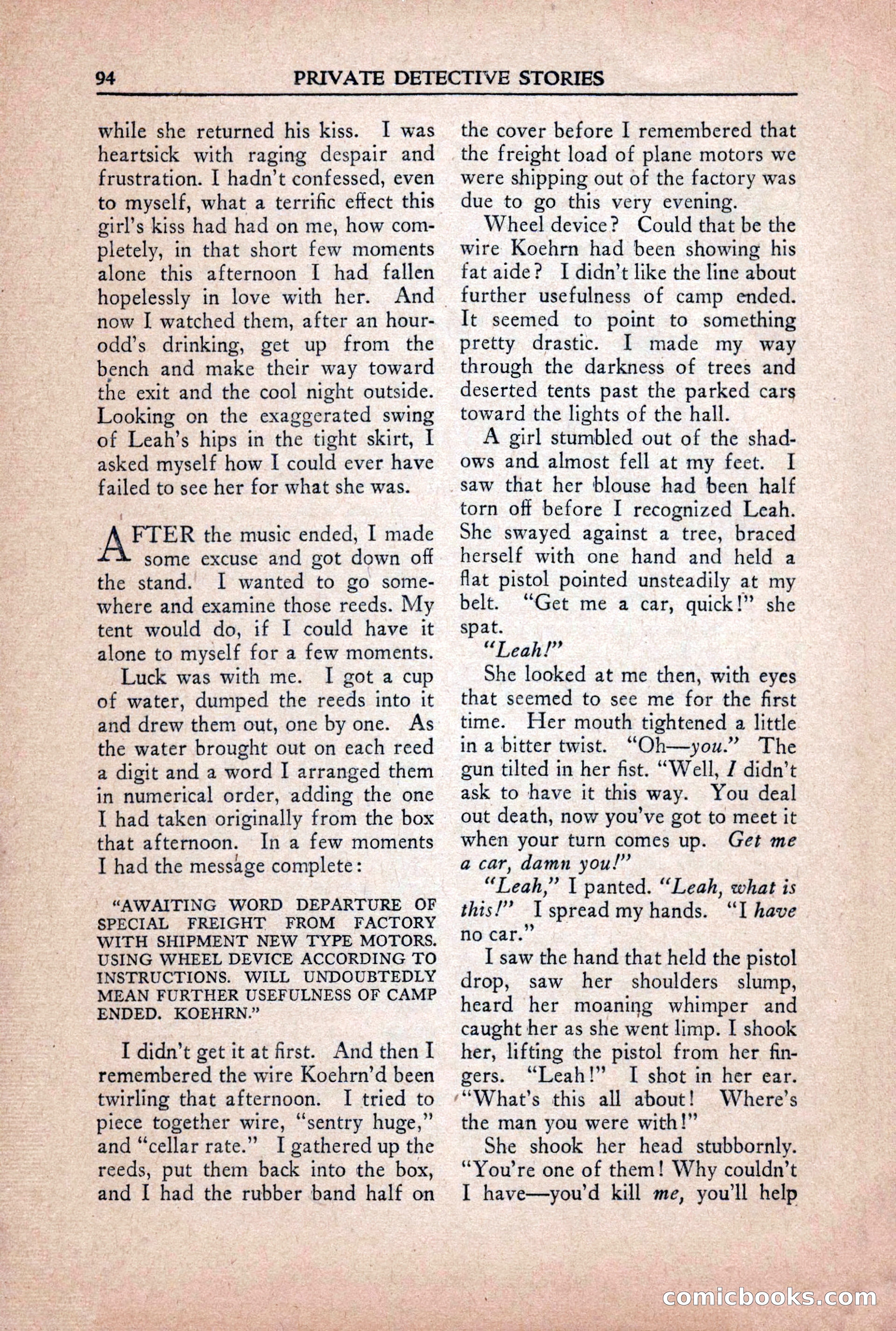 Private Detective Stories, October 1940 — page 96 of 132