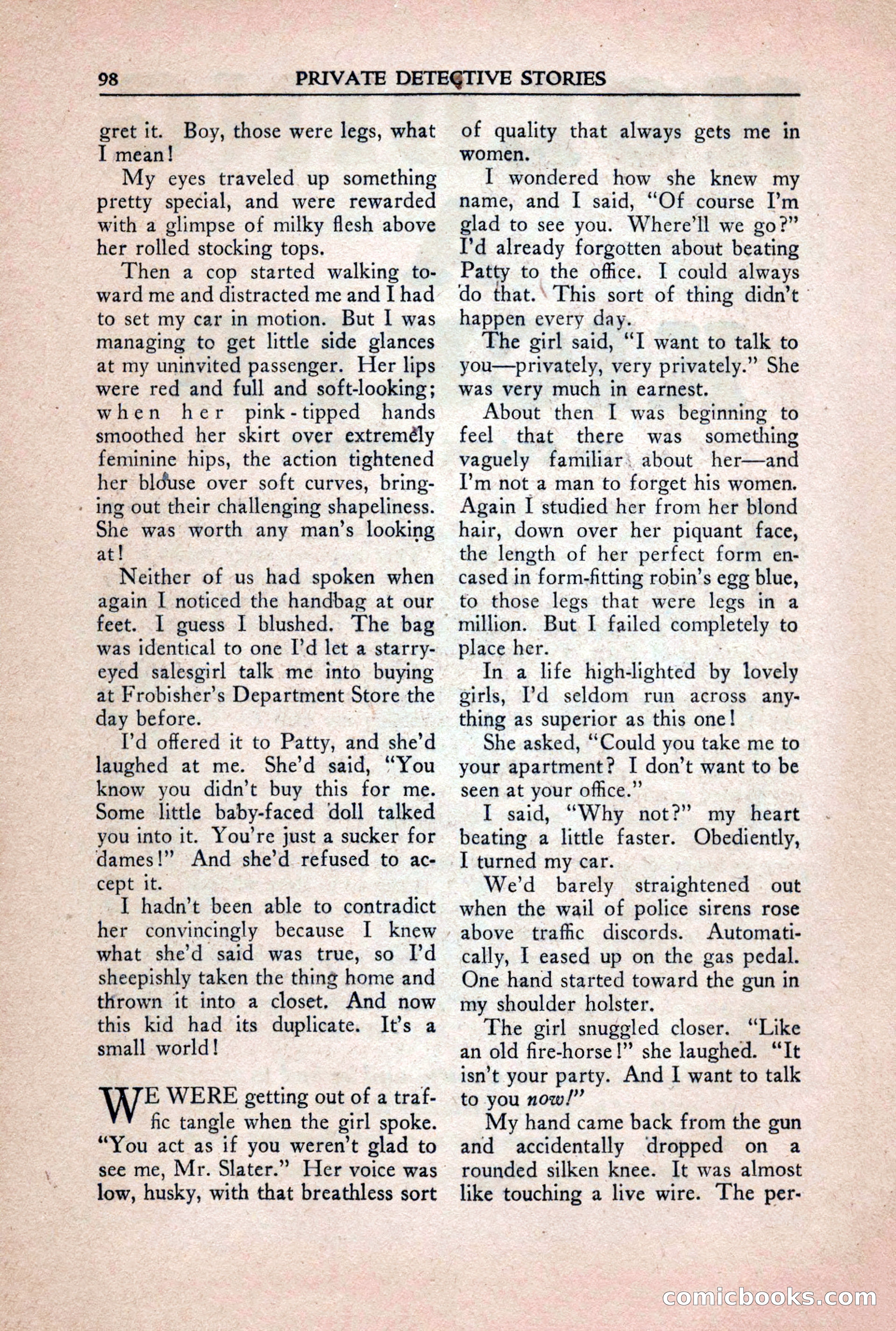 Private Detective Stories, October 1940 — page 100 of 132