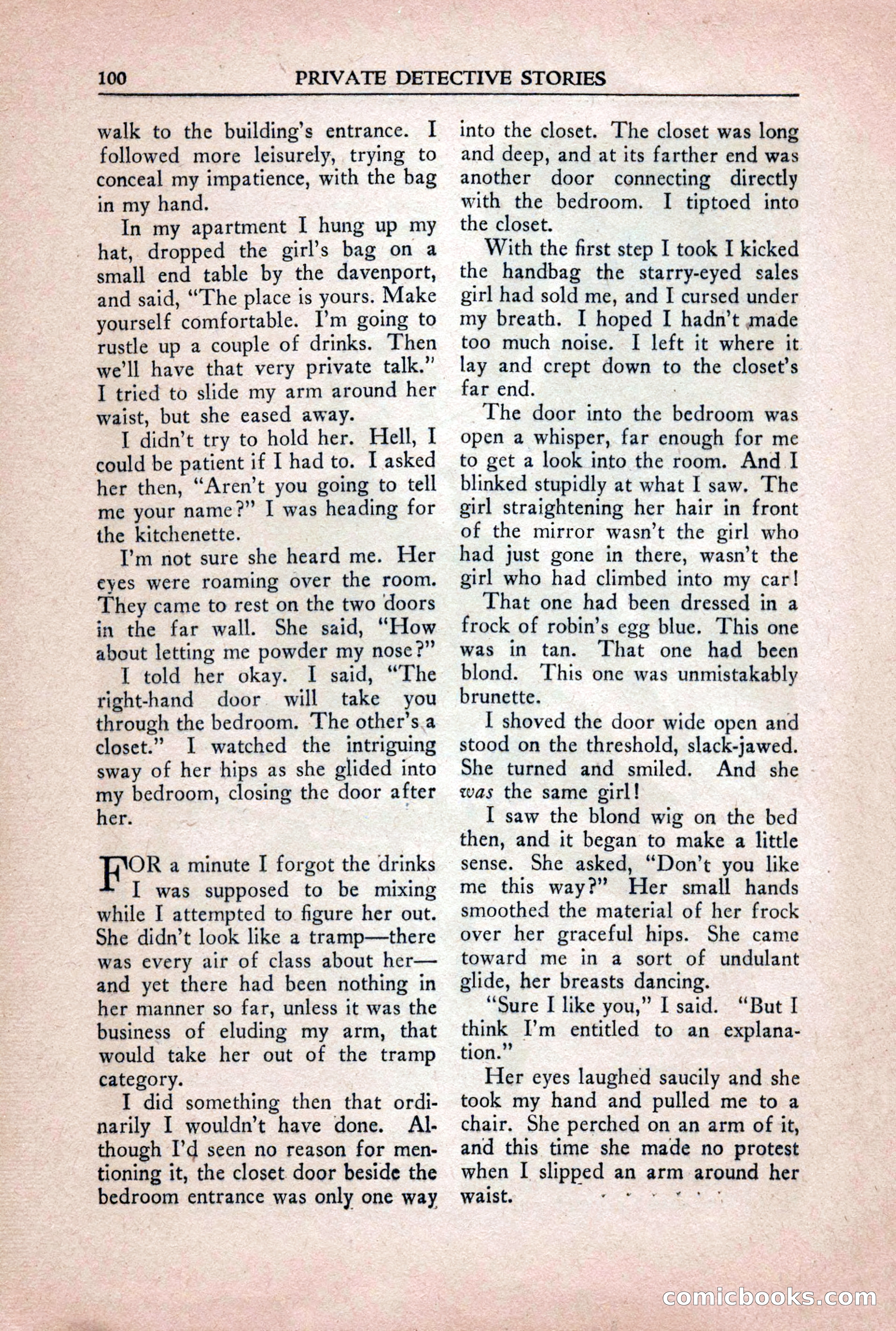 Private Detective Stories, October 1940 — page 102 of 132