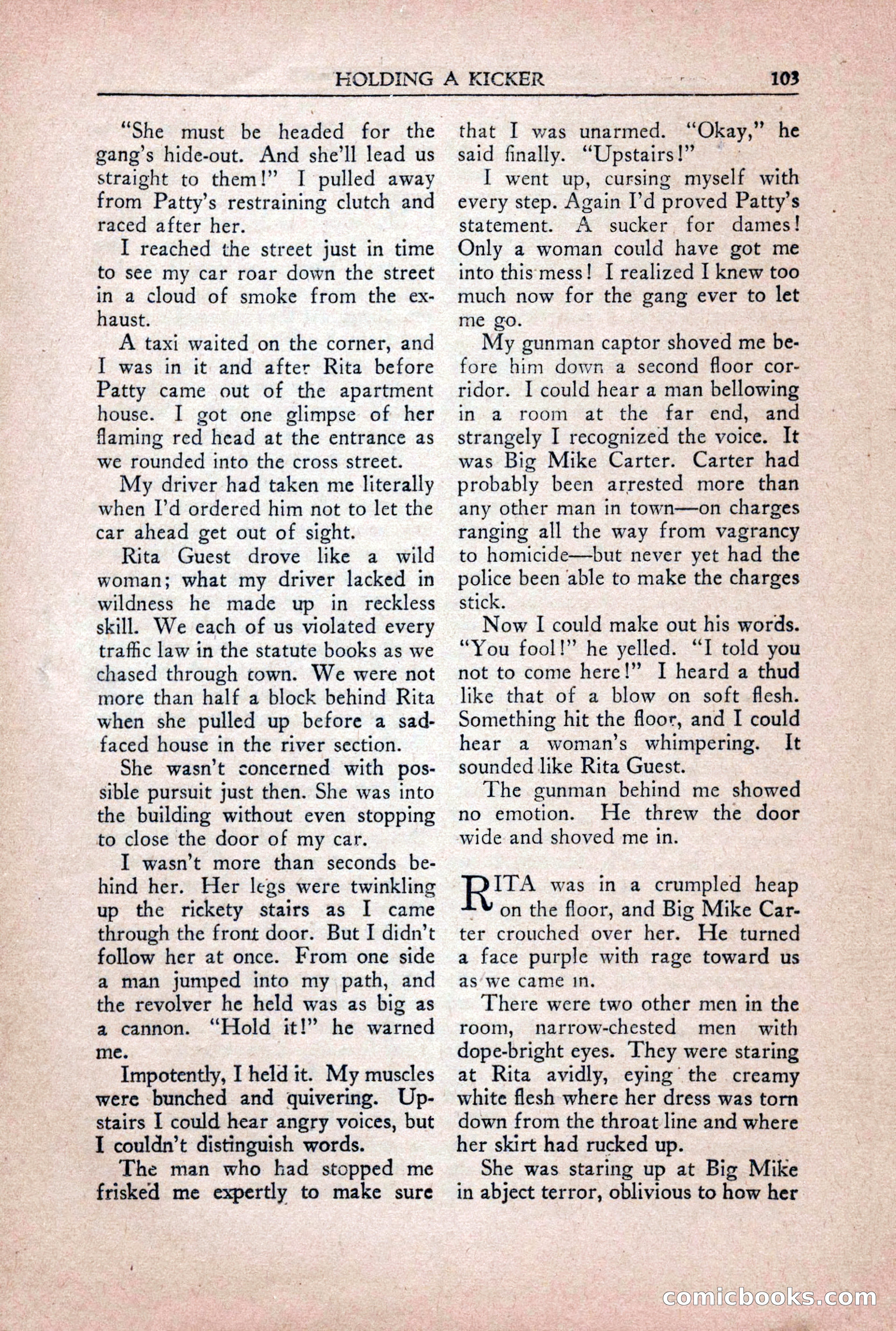 Private Detective Stories, October 1940 — page 105 of 132