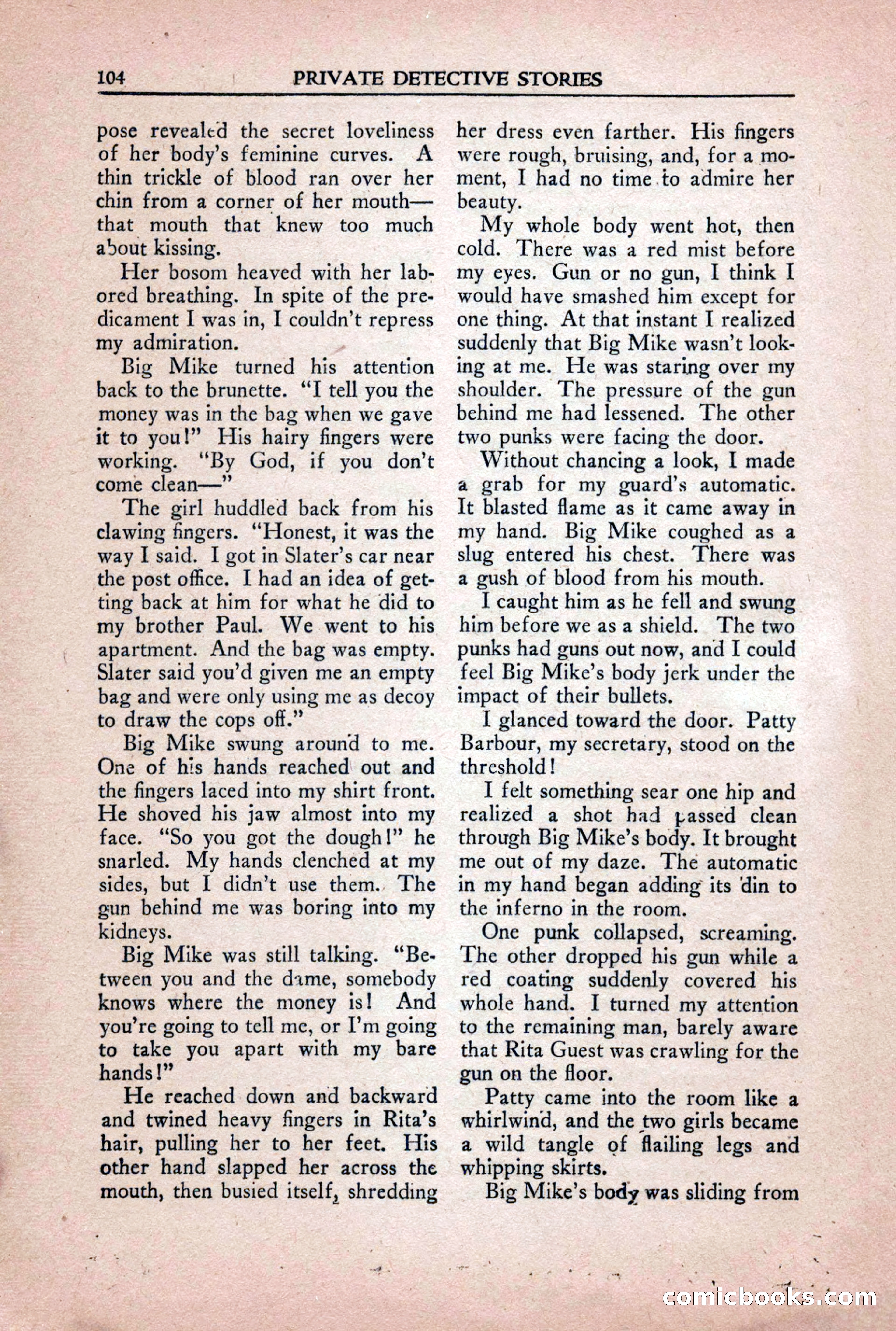Private Detective Stories, October 1940 — page 106 of 132