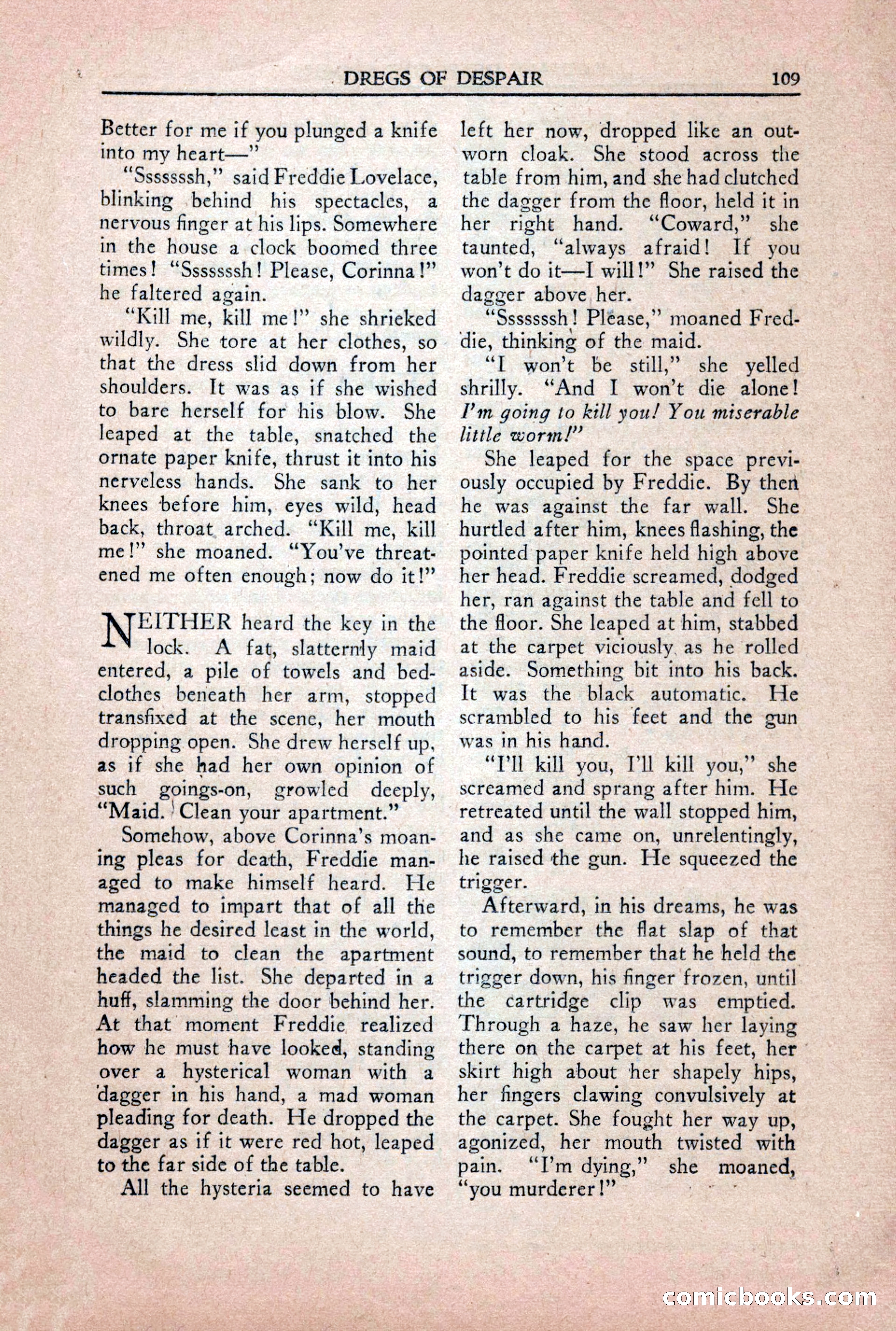 Private Detective Stories, October 1940 — page 111 of 132