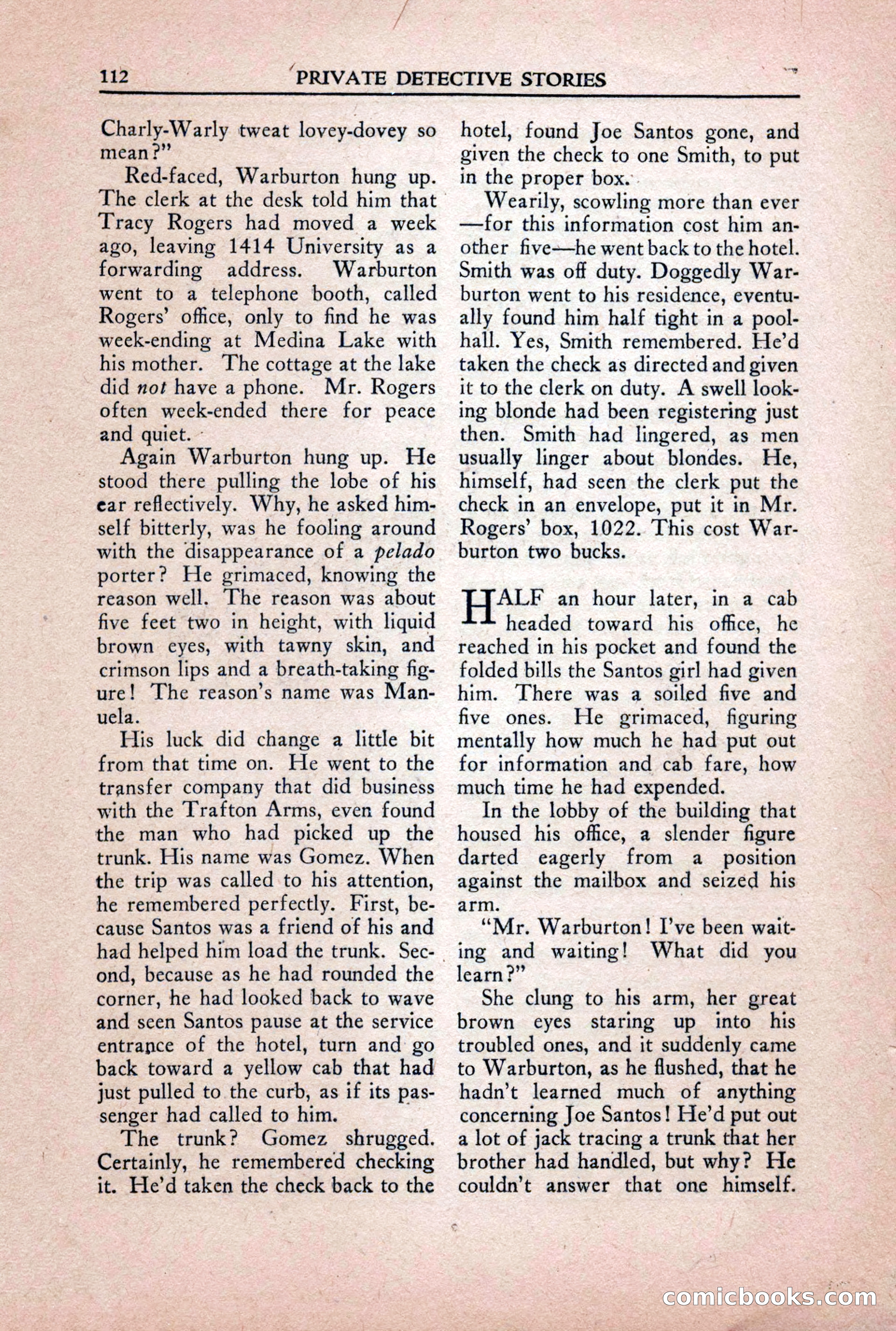 Private Detective Stories, October 1940 — page 114 of 132