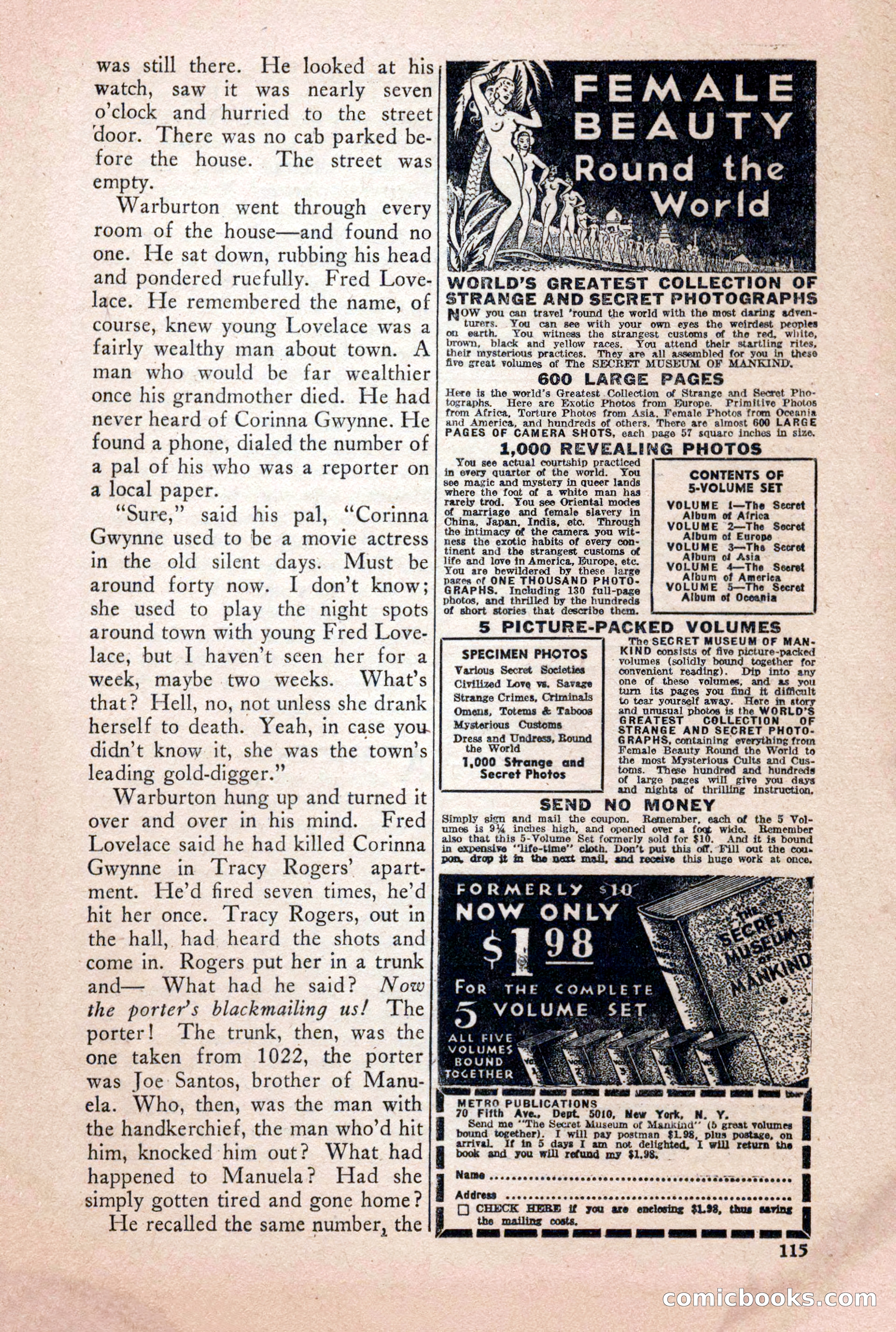 Private Detective Stories, October 1940 — page 117 of 132