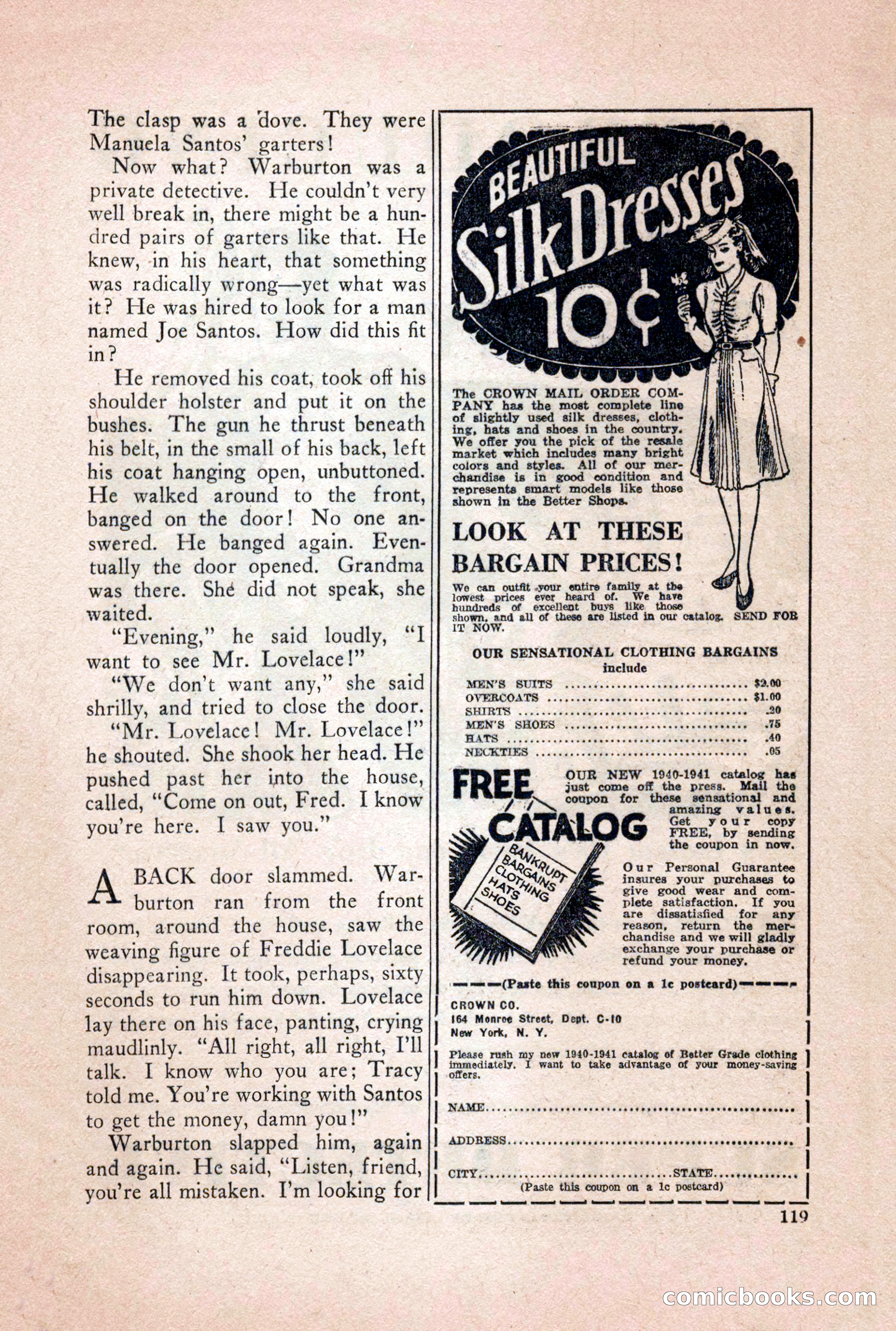 Private Detective Stories, October 1940 — page 121 of 132