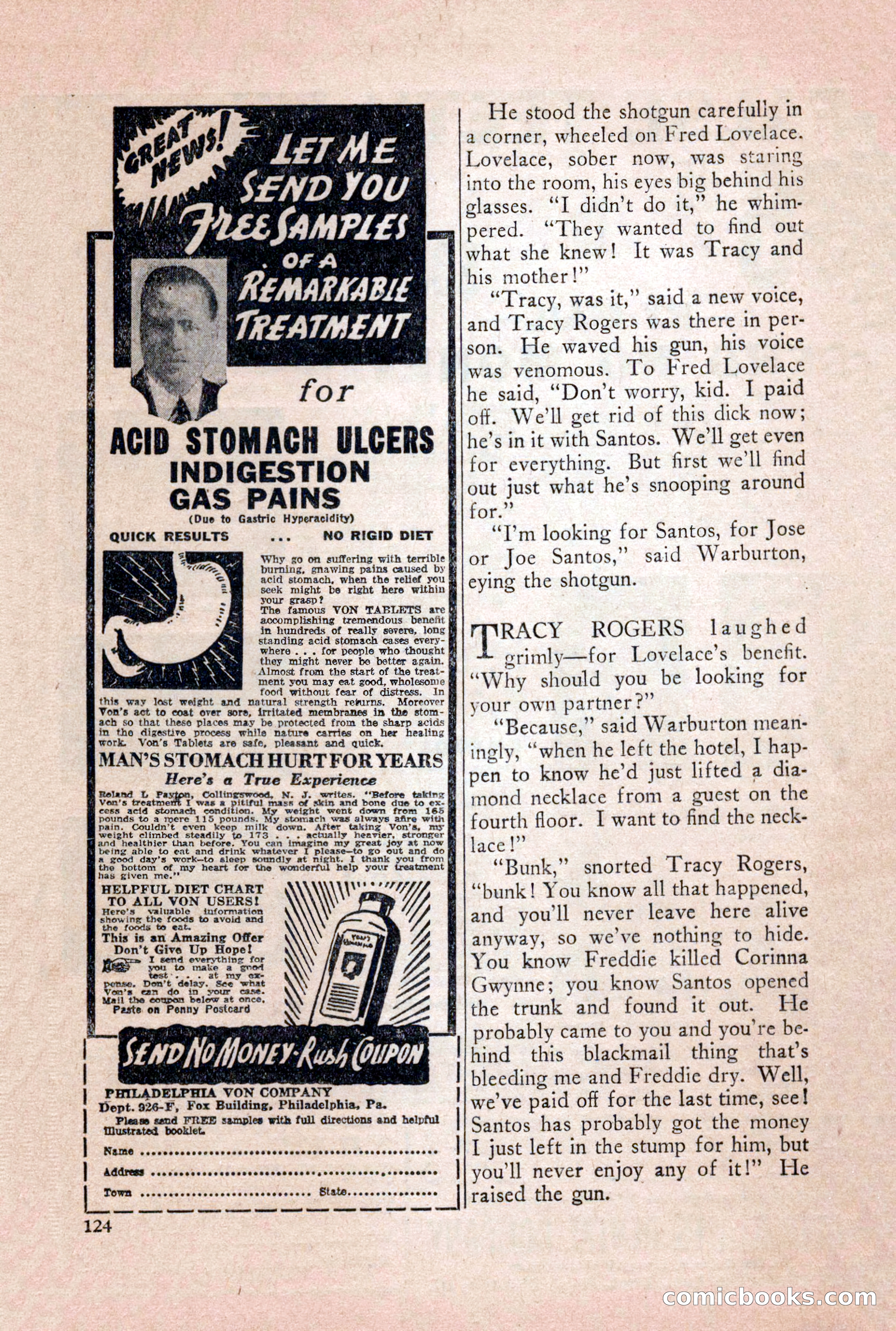 Private Detective Stories, October 1940 — page 126 of 132
