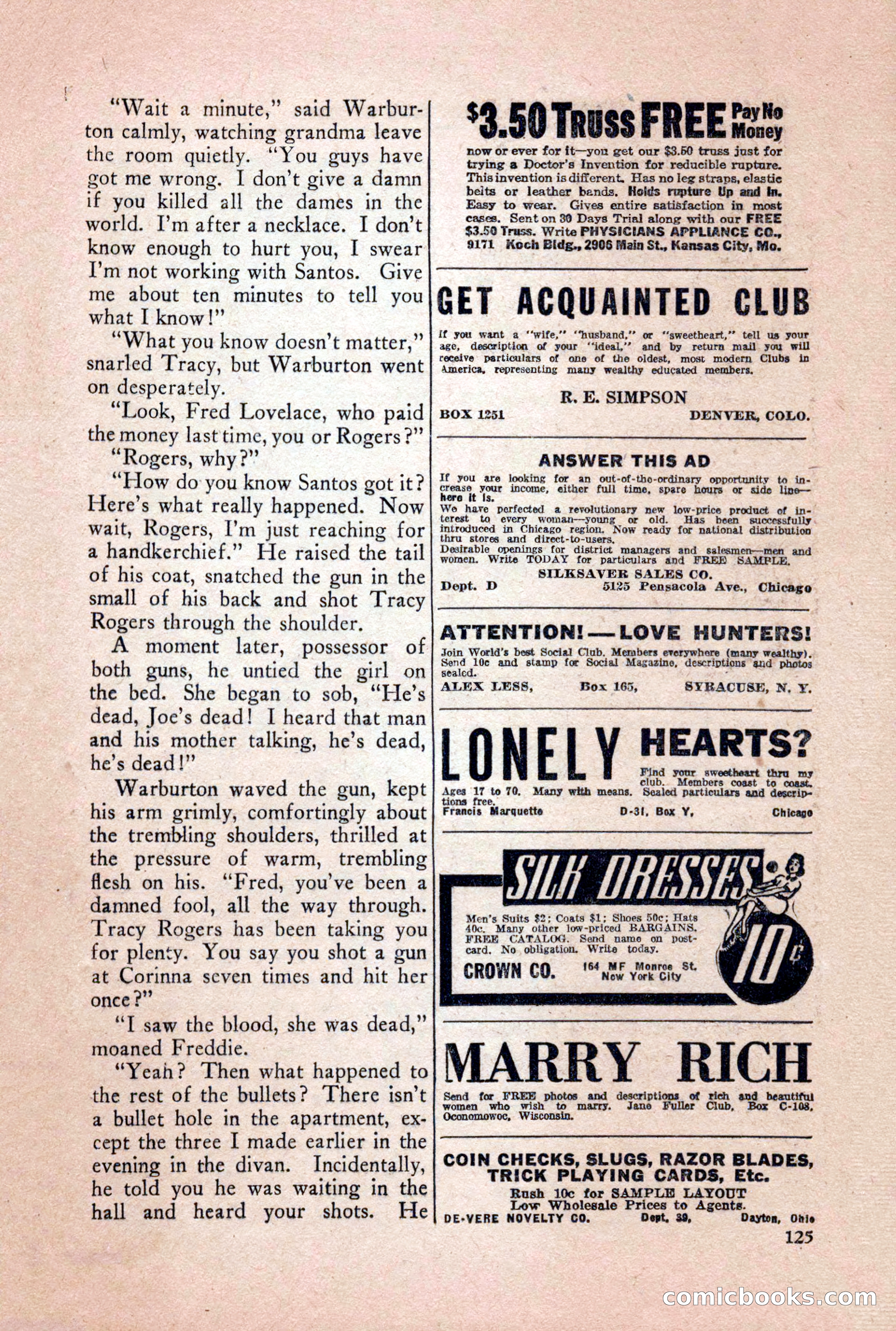 Private Detective Stories, October 1940 — page 127 of 132