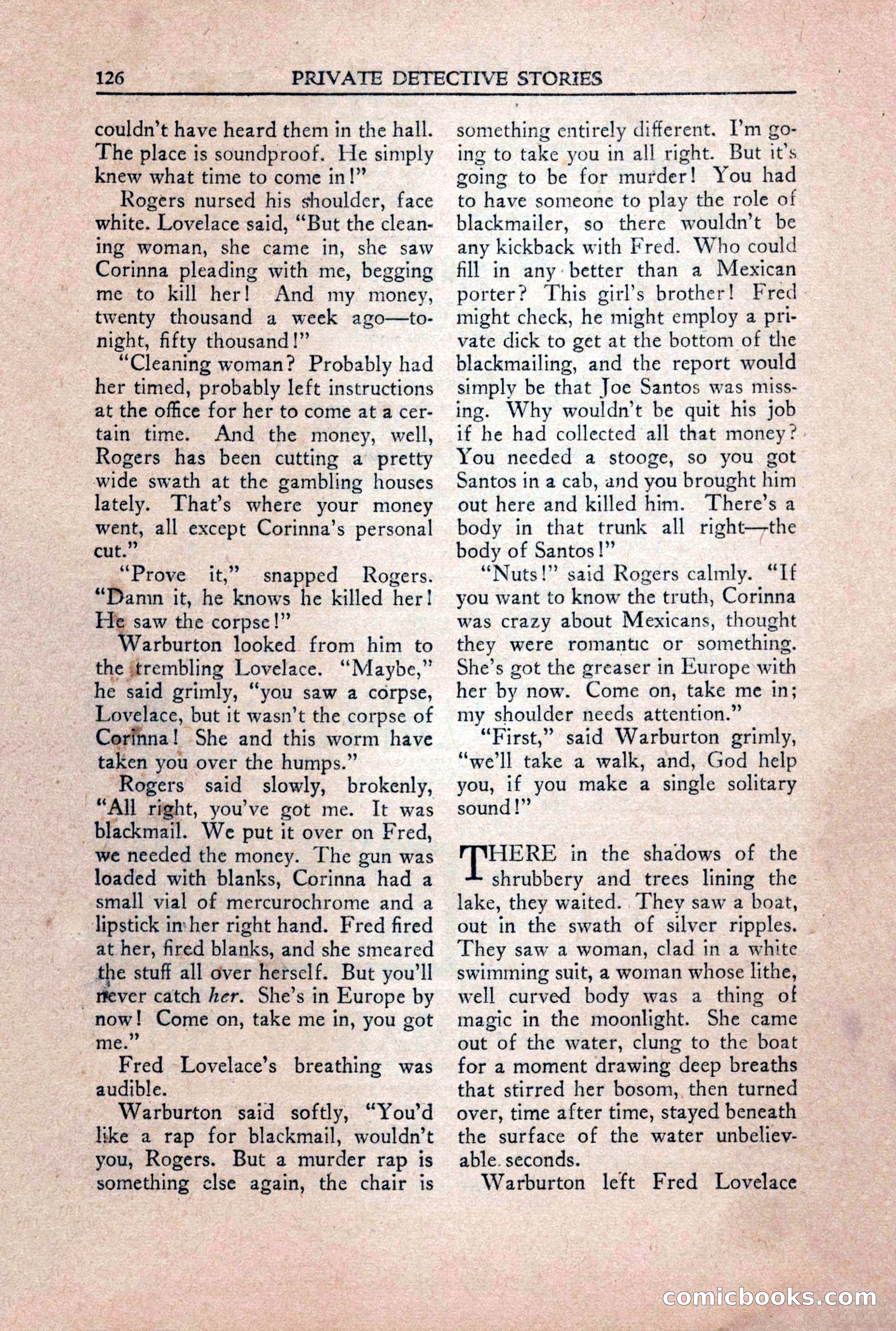 Private Detective Stories, October 1940 — page 128 of 132
