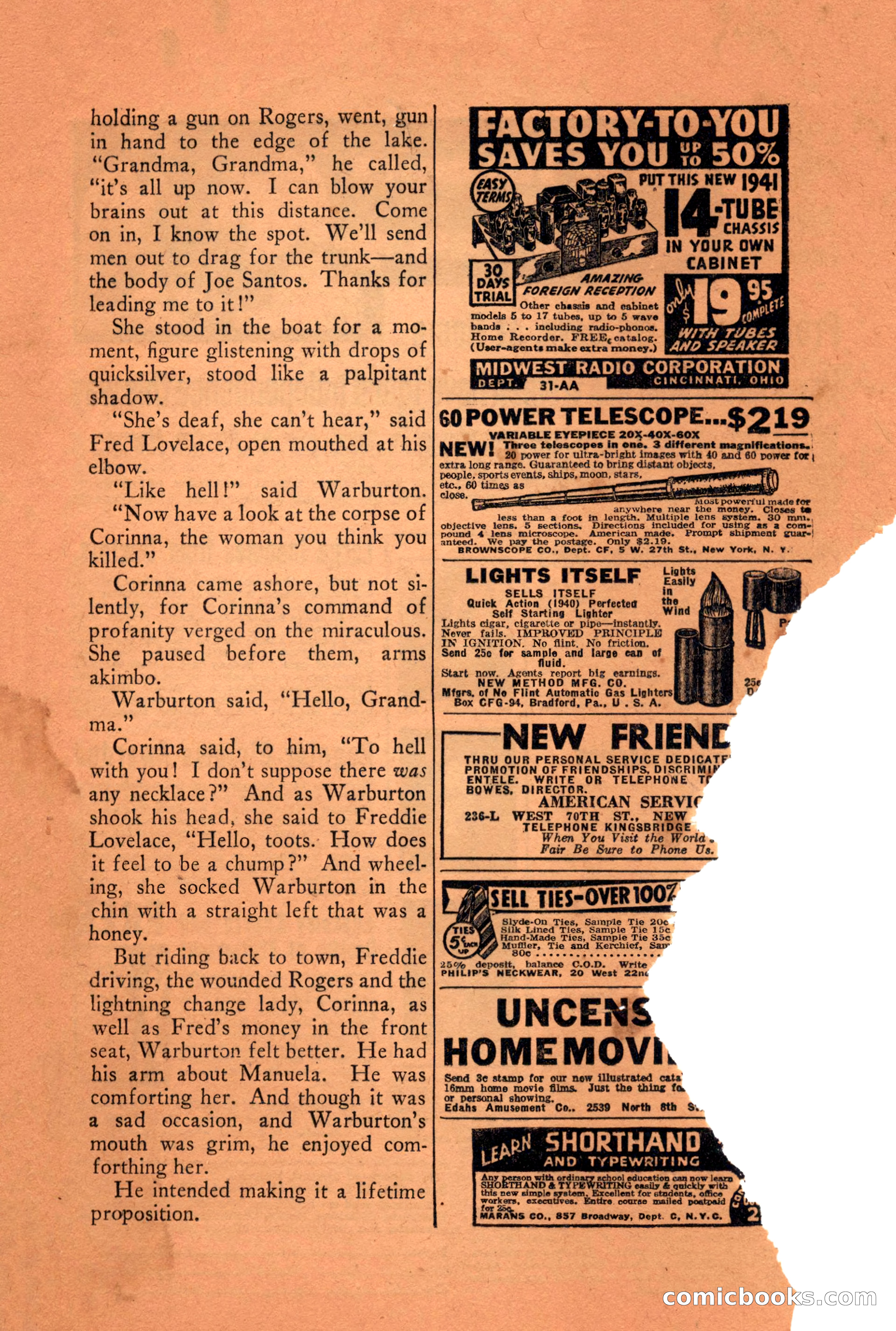 Private Detective Stories, October 1940 — page 129 of 132