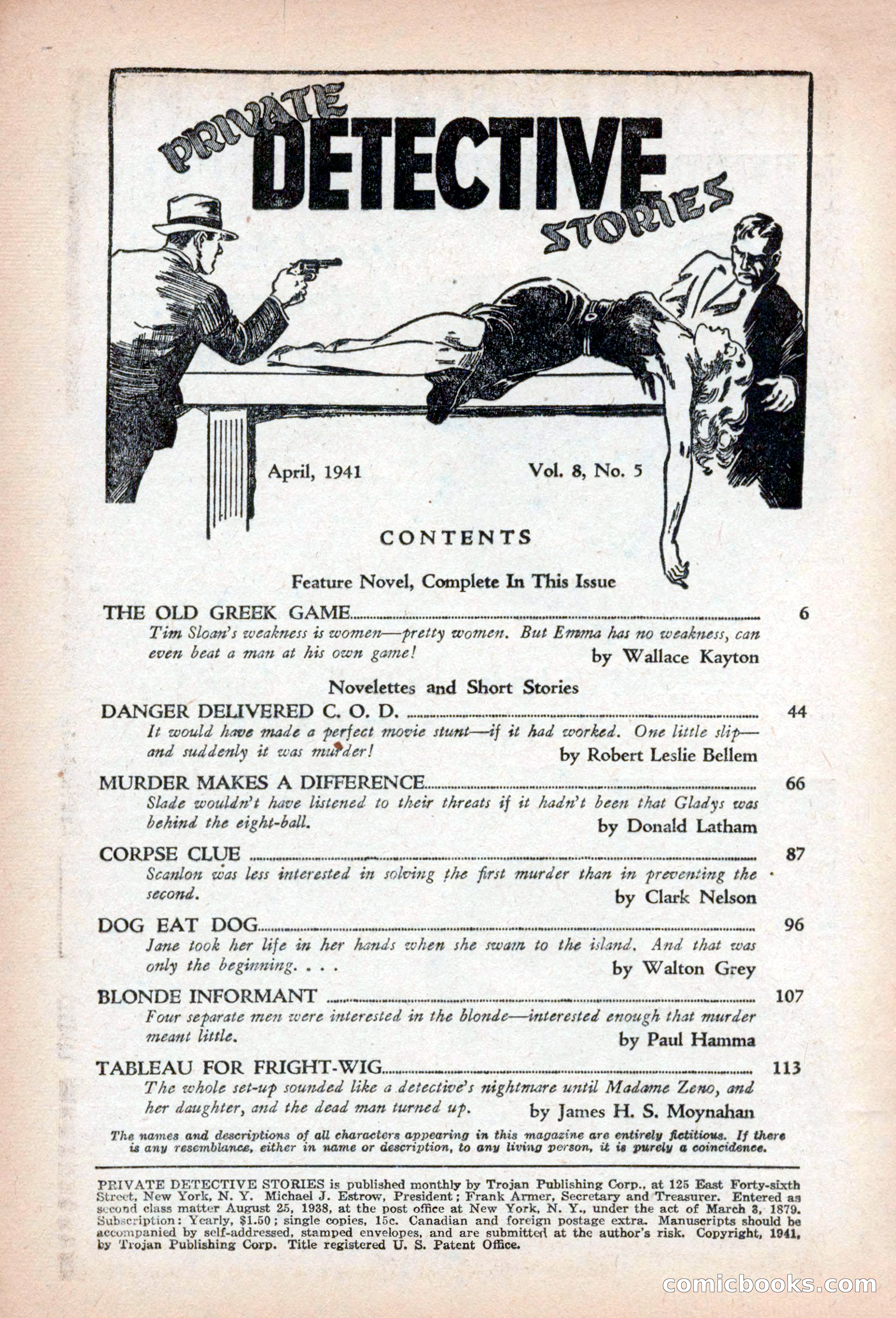 Private Detective Stories, April 1941 — page 4 of 132
