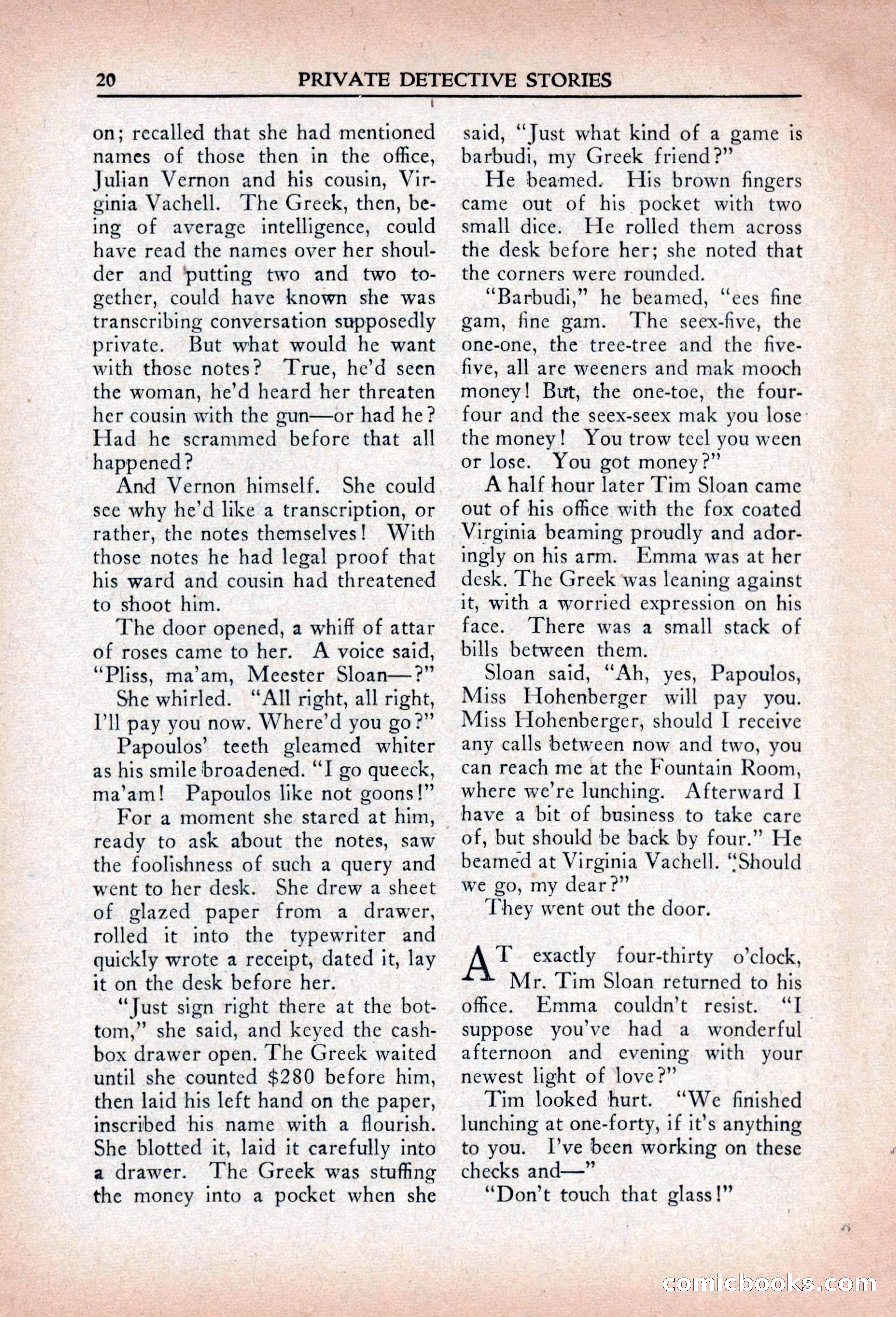 Private Detective Stories, April 1941 — page 22 of 132