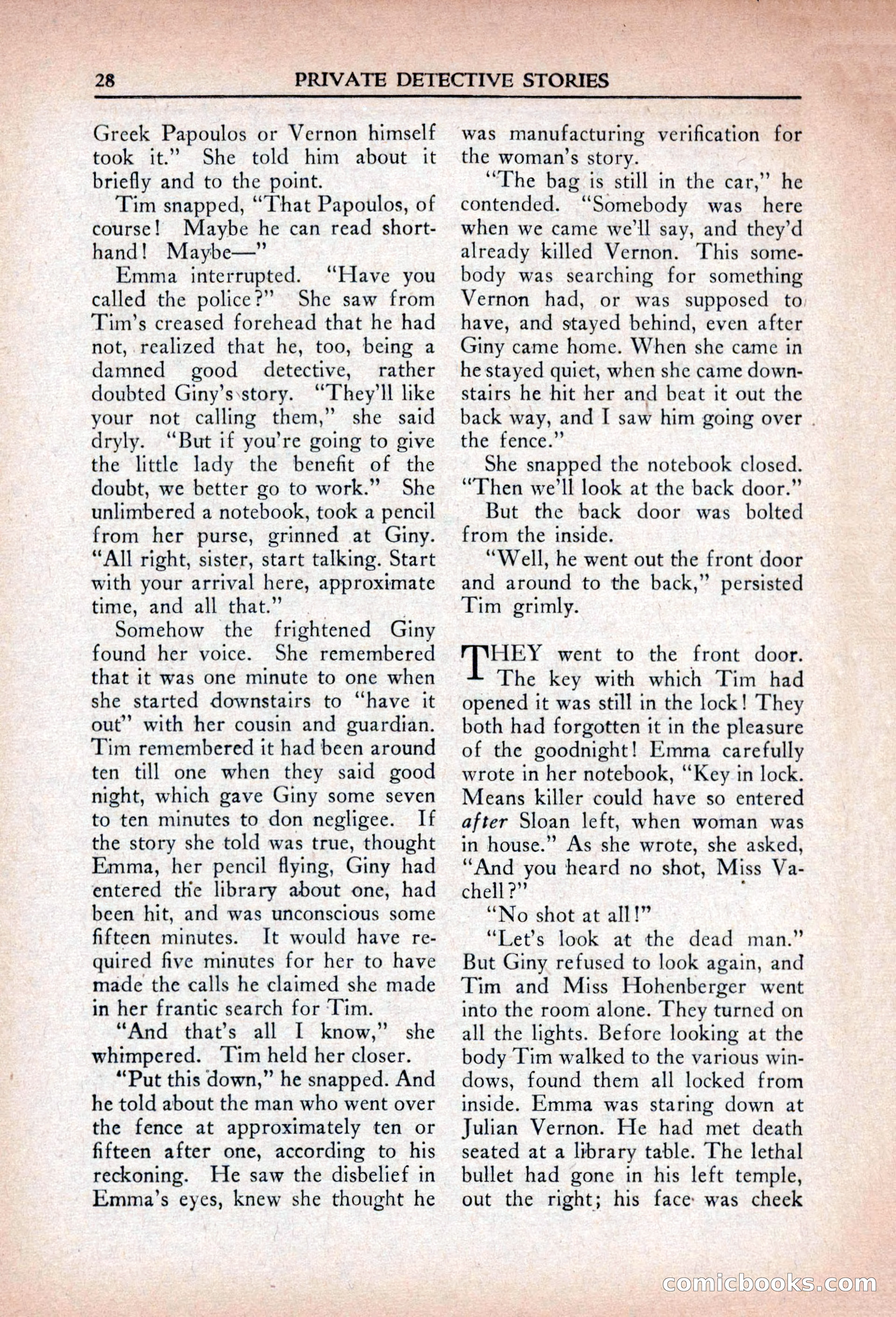 Private Detective Stories, April 1941 — page 30 of 132