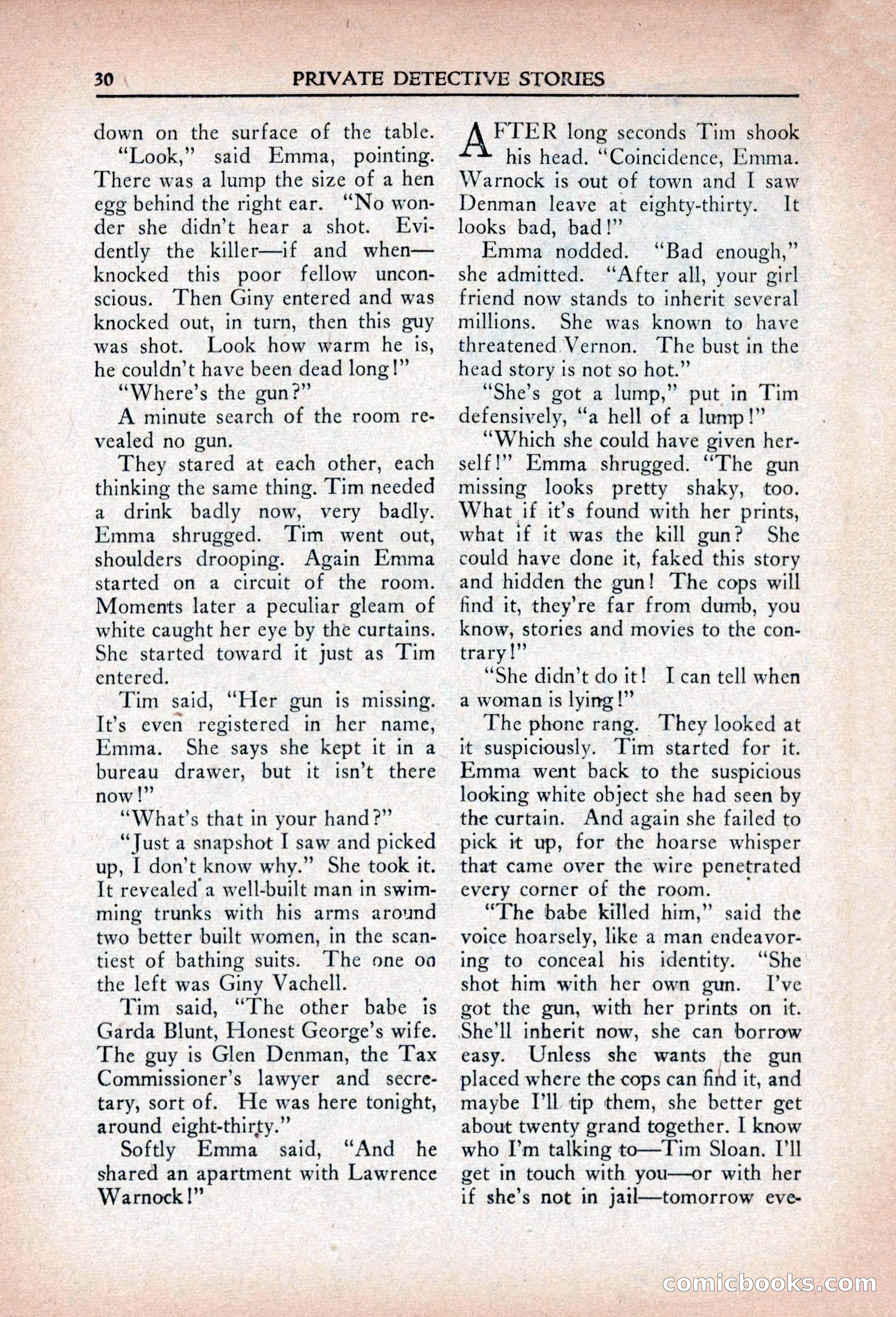 Private Detective Stories, April 1941 — page 32 of 132