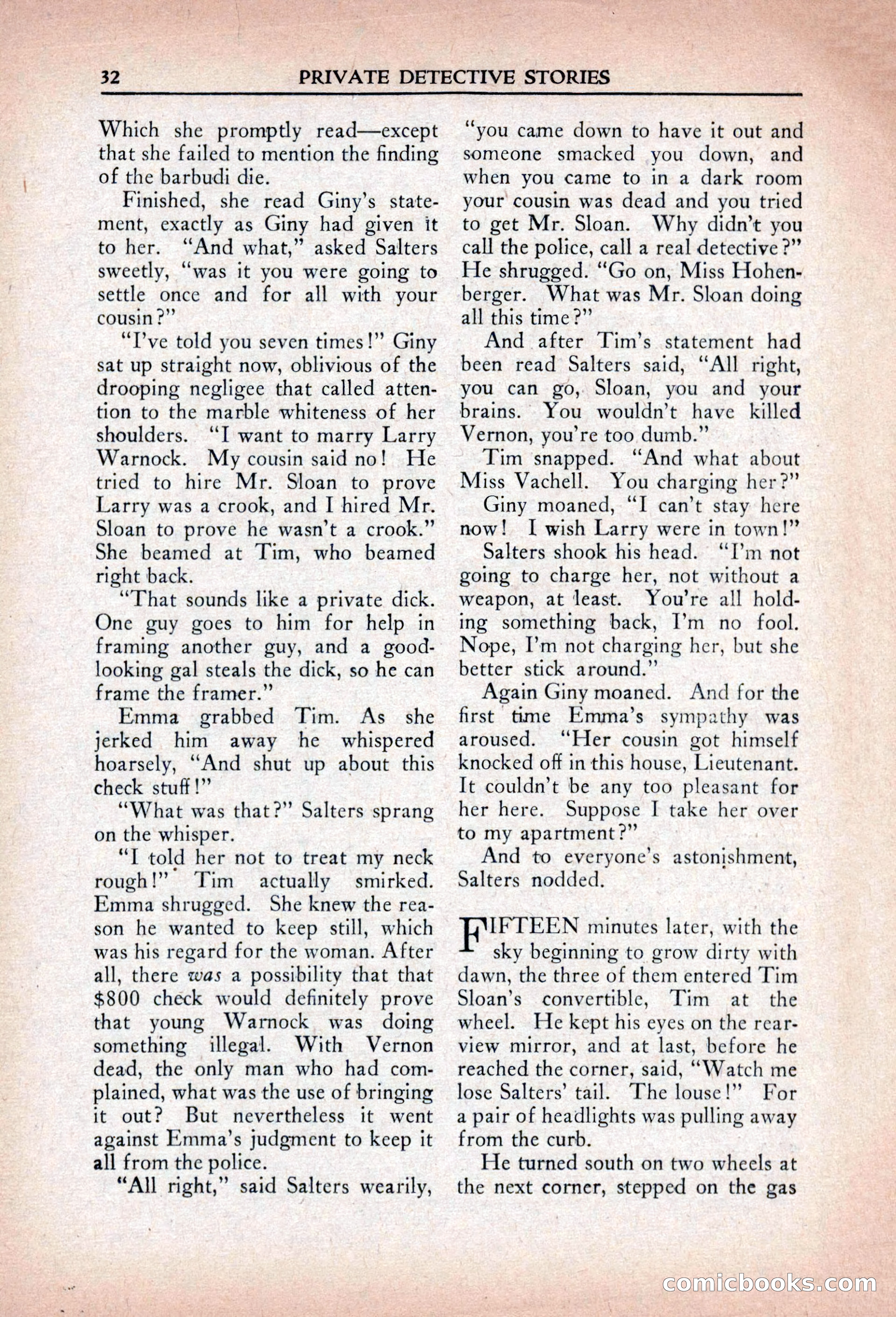 Private Detective Stories, April 1941 — page 34 of 132