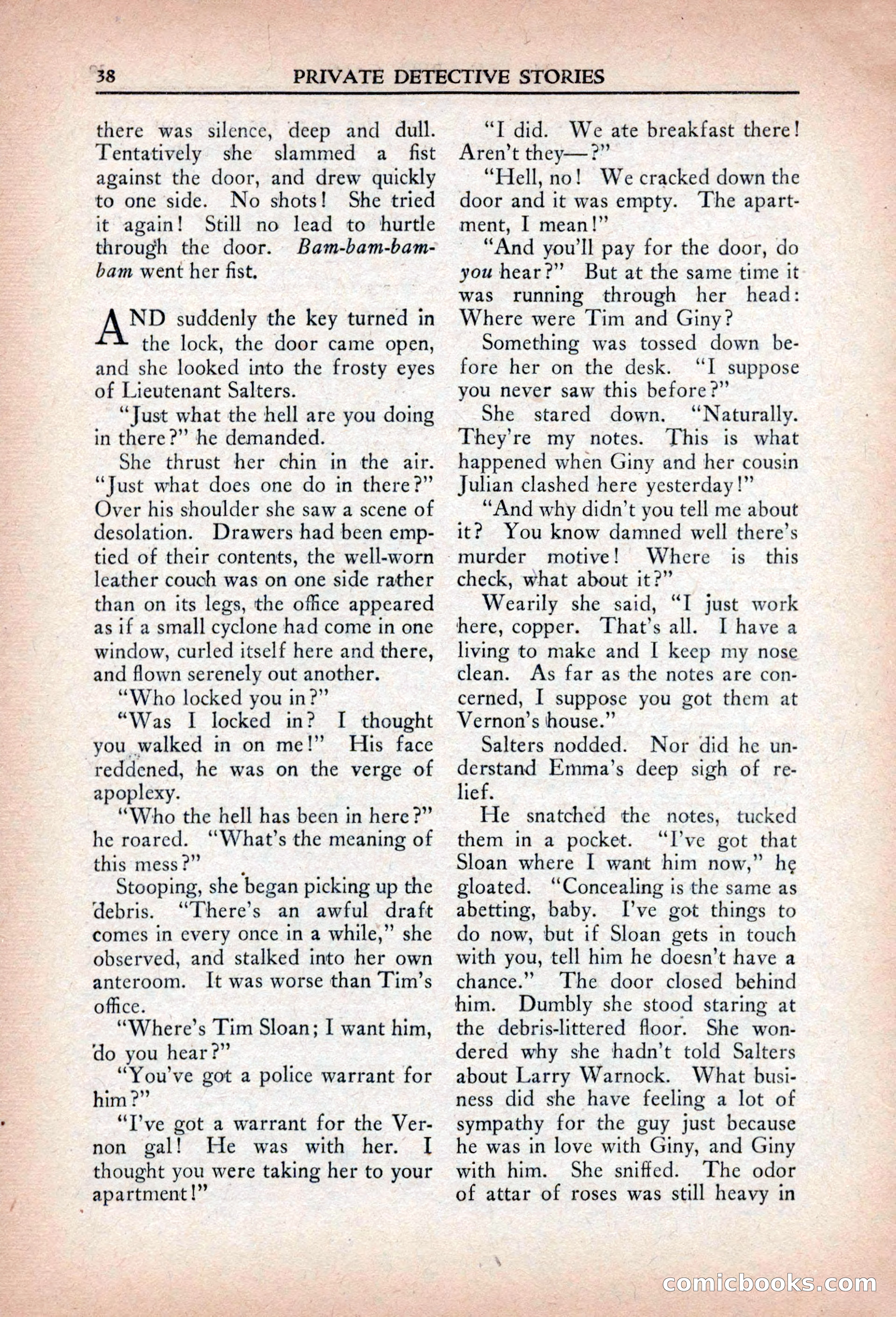 Private Detective Stories, April 1941 — page 40 of 132