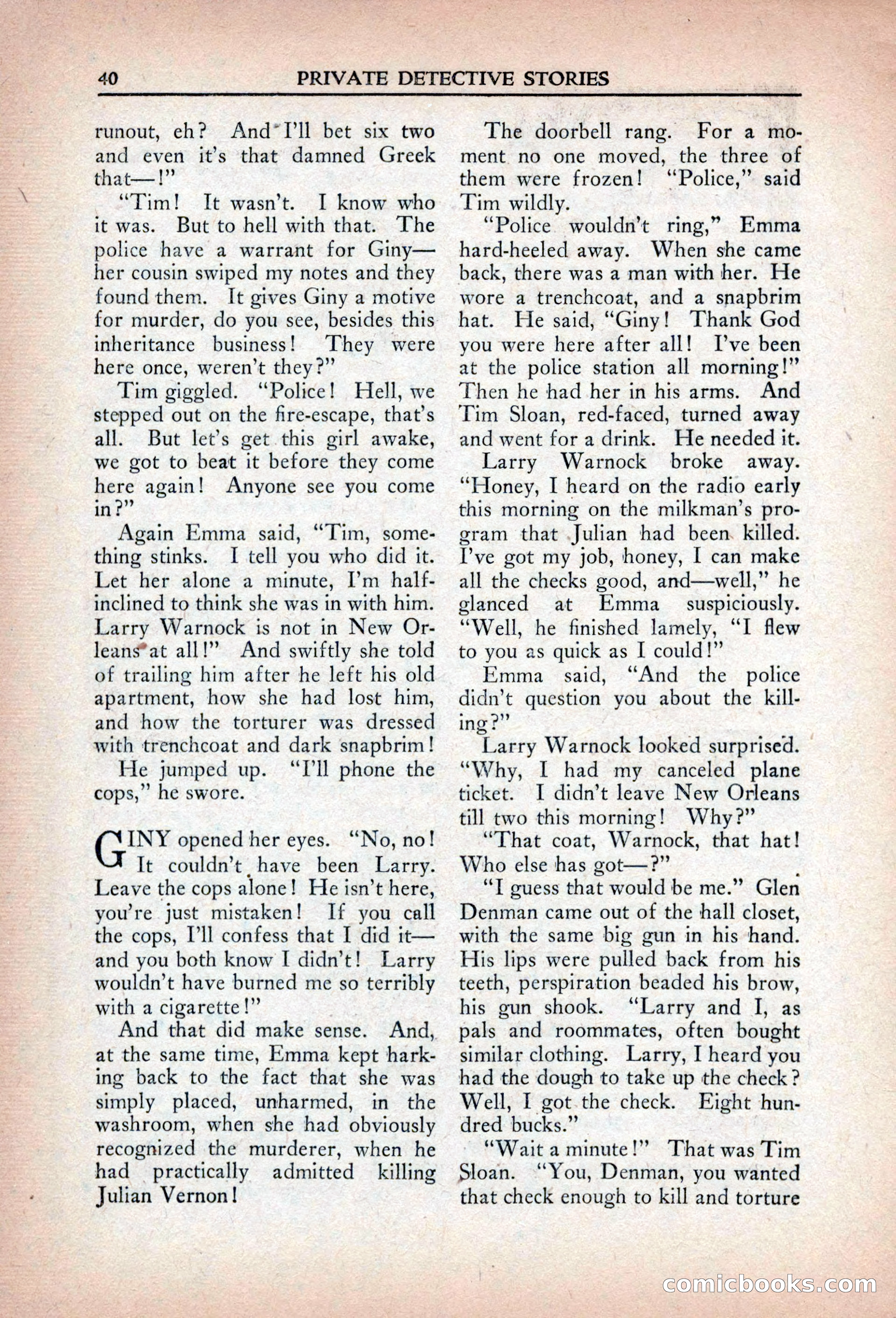 Private Detective Stories, April 1941 — page 42 of 132