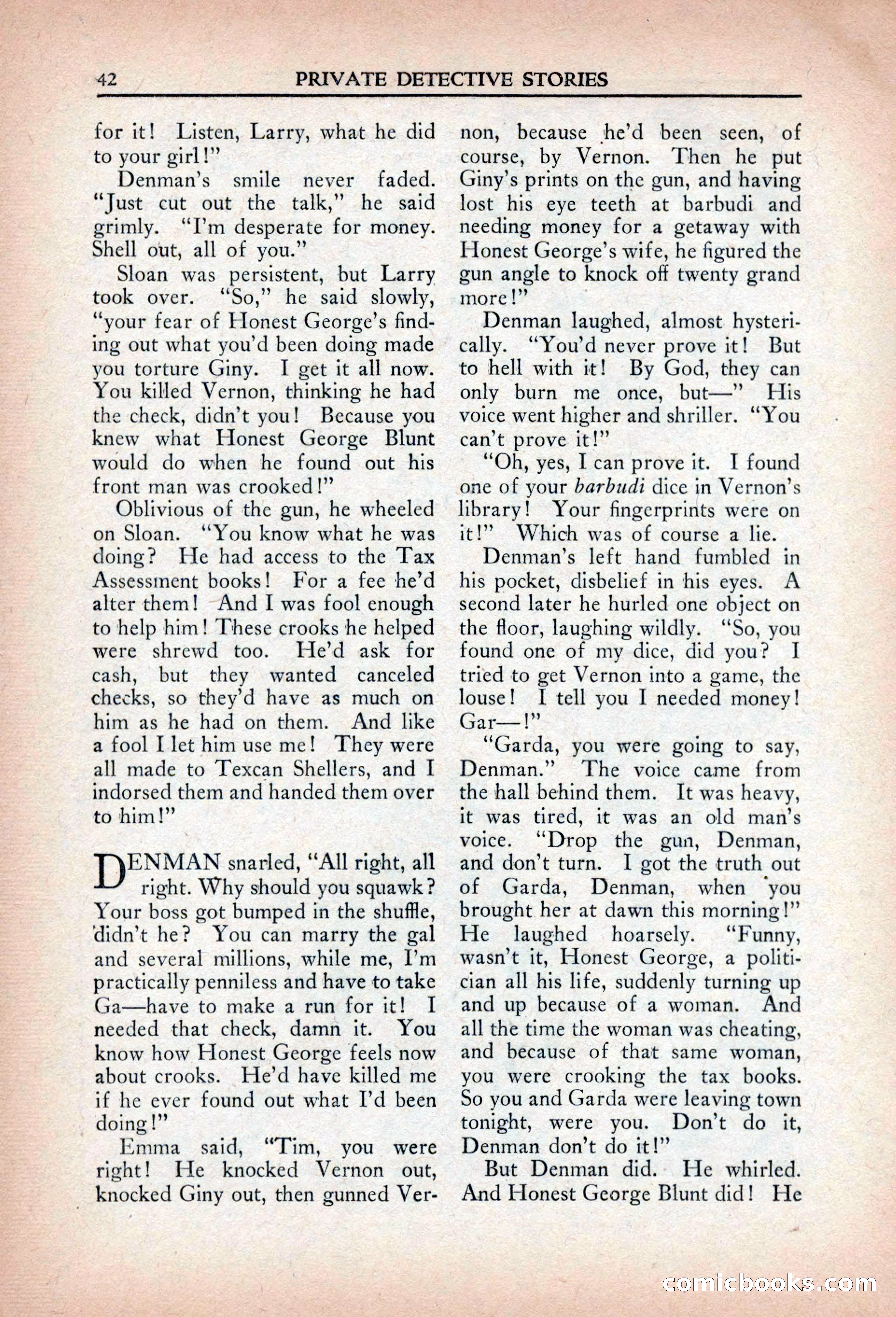 Private Detective Stories, April 1941 — page 44 of 132